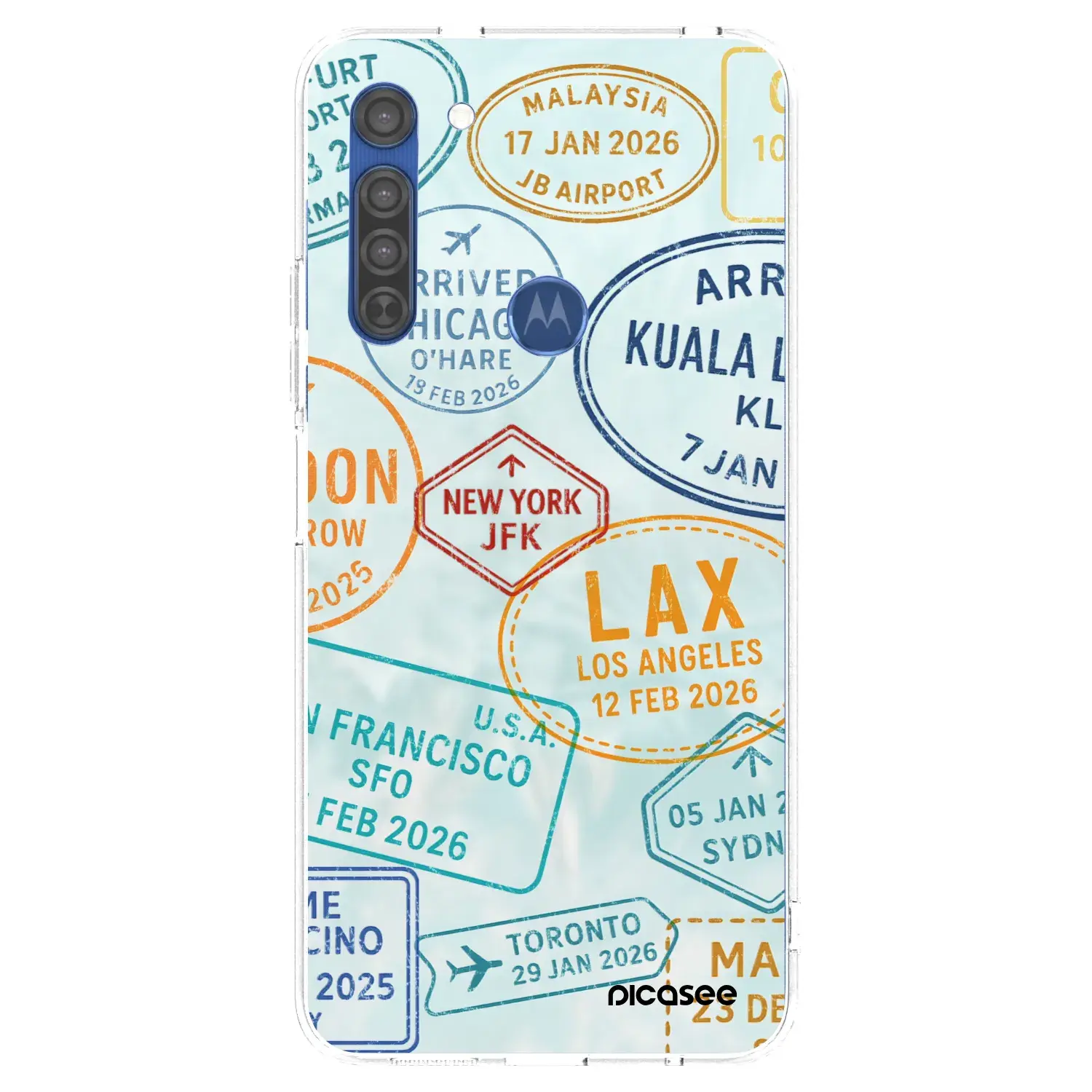 Silikonový průhledný obal pro Motorola Moto G8 - PASSPORT EDITION
