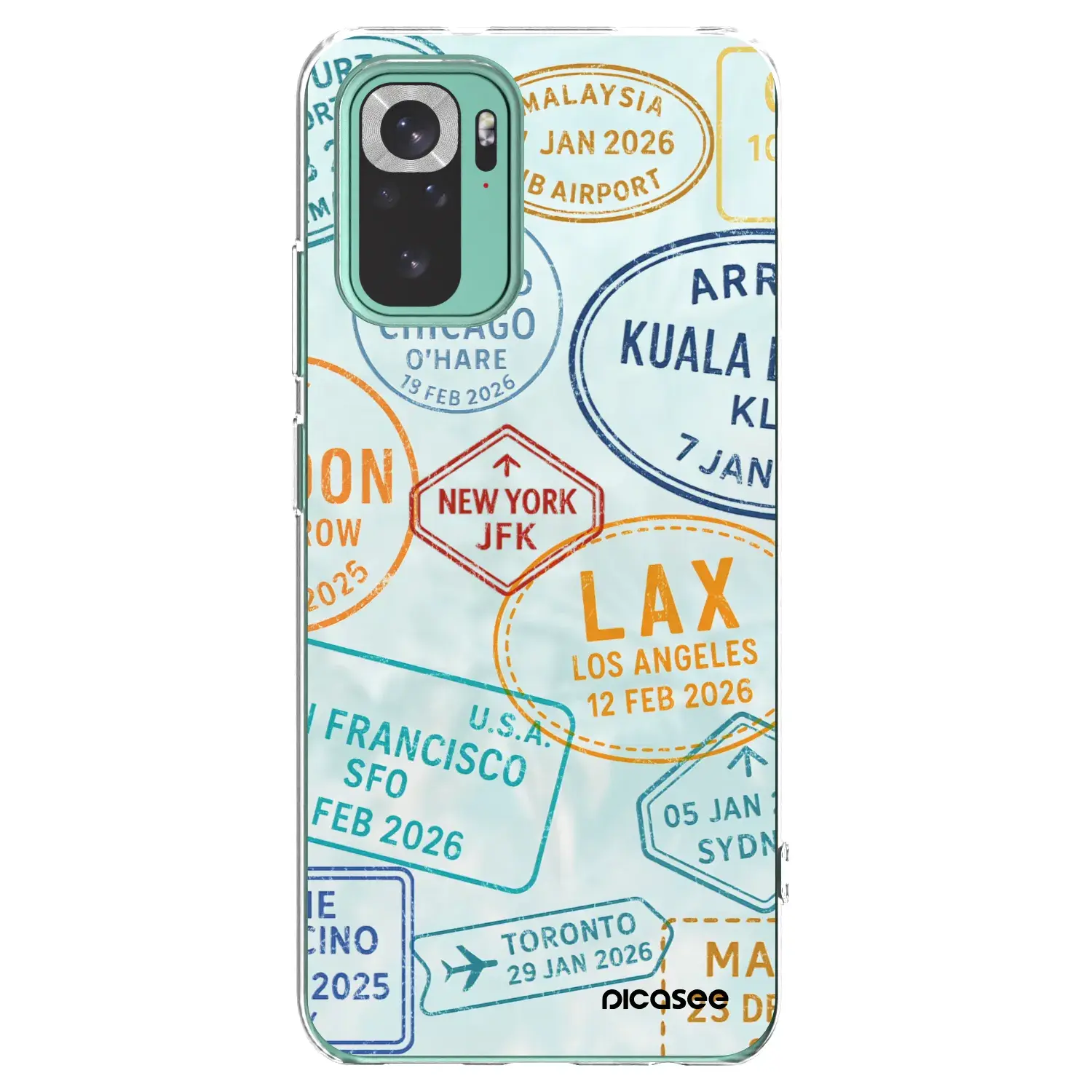 Silikonový průhledný obal pro Xiaomi Redmi Note 10 Pro - PASSPORT EDITION