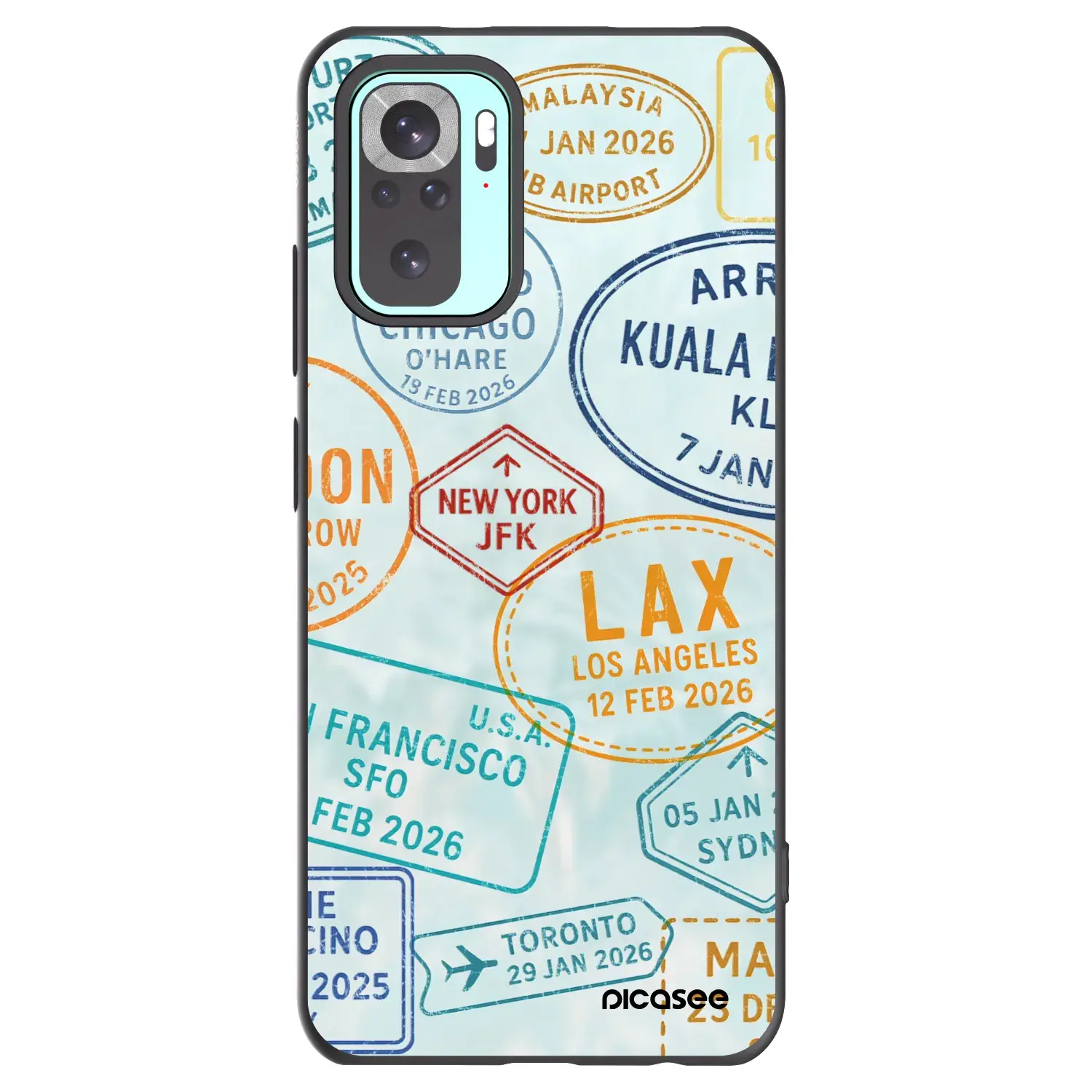 Silikonový černý obal pro Xiaomi Redmi Note 10 Pro - PASSPORT EDITION