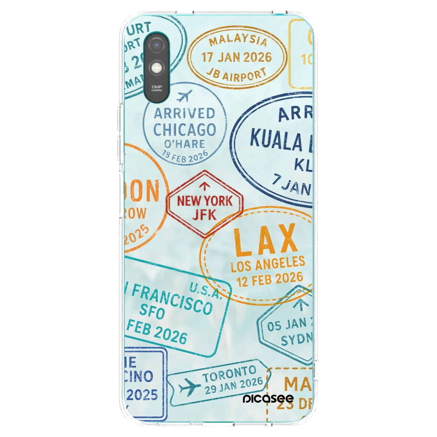 Silikonový průhledný obal pro Xiaomi Redmi 9AT - PASSPORT EDITION