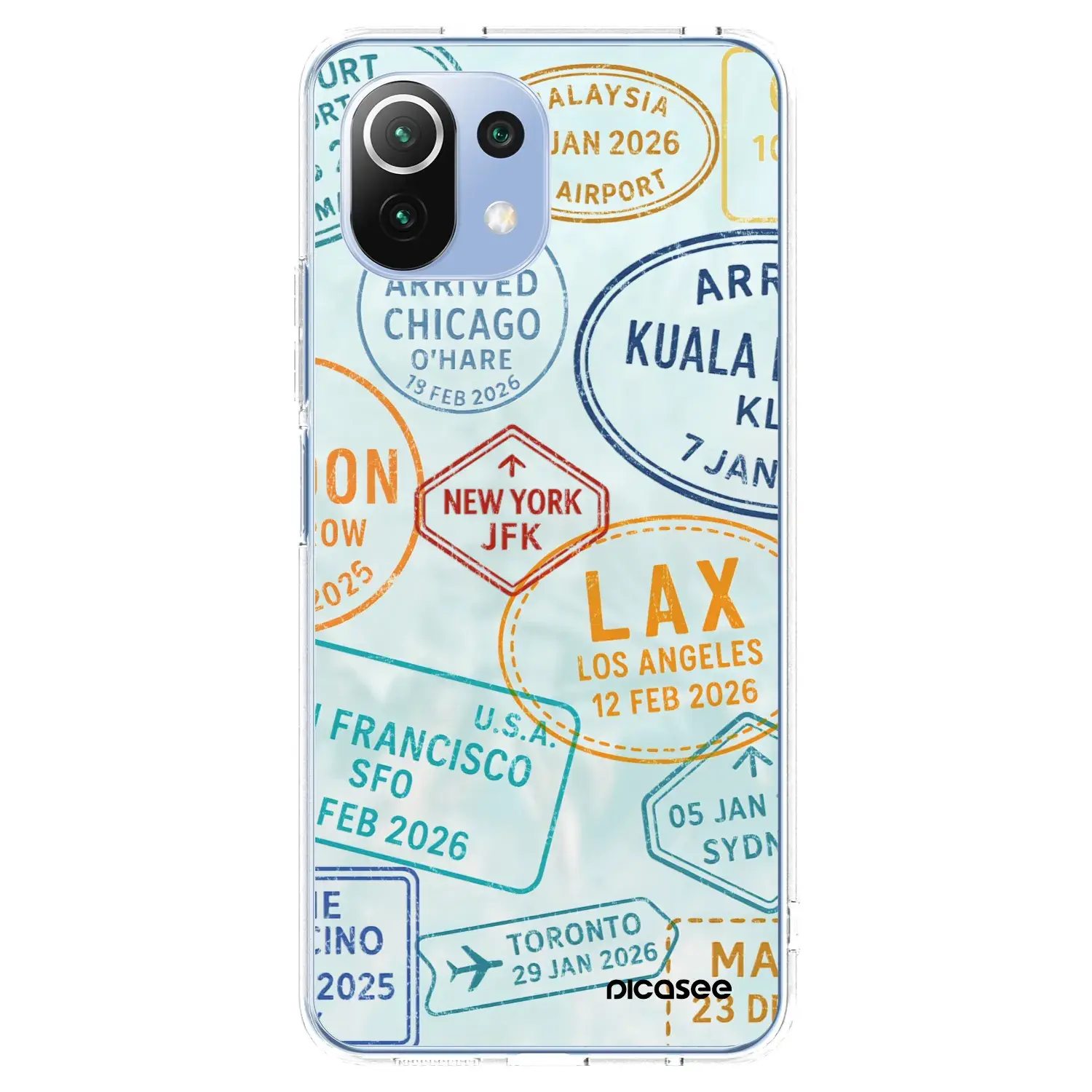 Silikonový průhledný obal pro Xiaomi Mi 11 Lite - PASSPORT EDITION