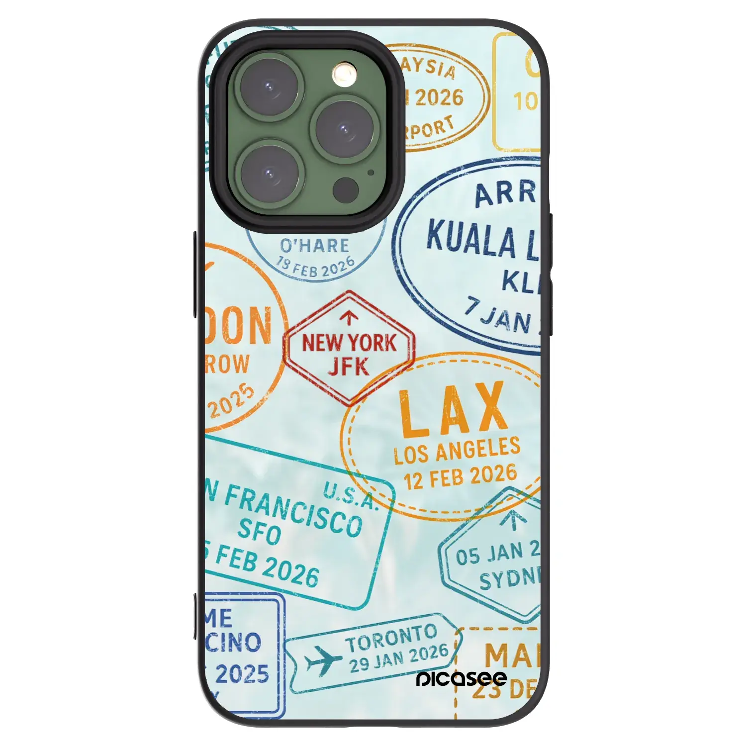 Silikonový černý obal pro Apple iPhone 13 Pro - PASSPORT EDITION