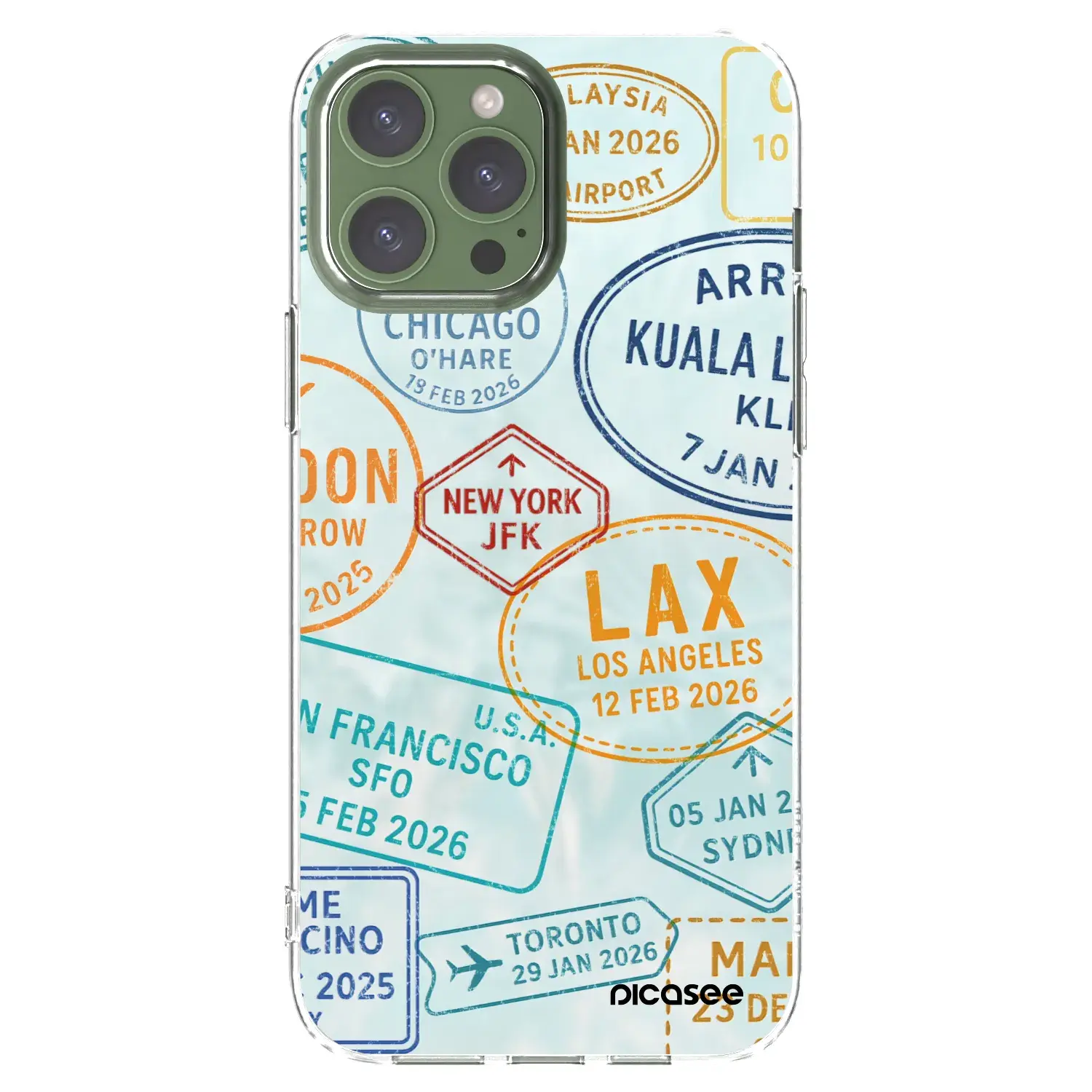 Silikonový průhledný obal pro Apple iPhone 13 Pro Max - PASSPORT EDITION