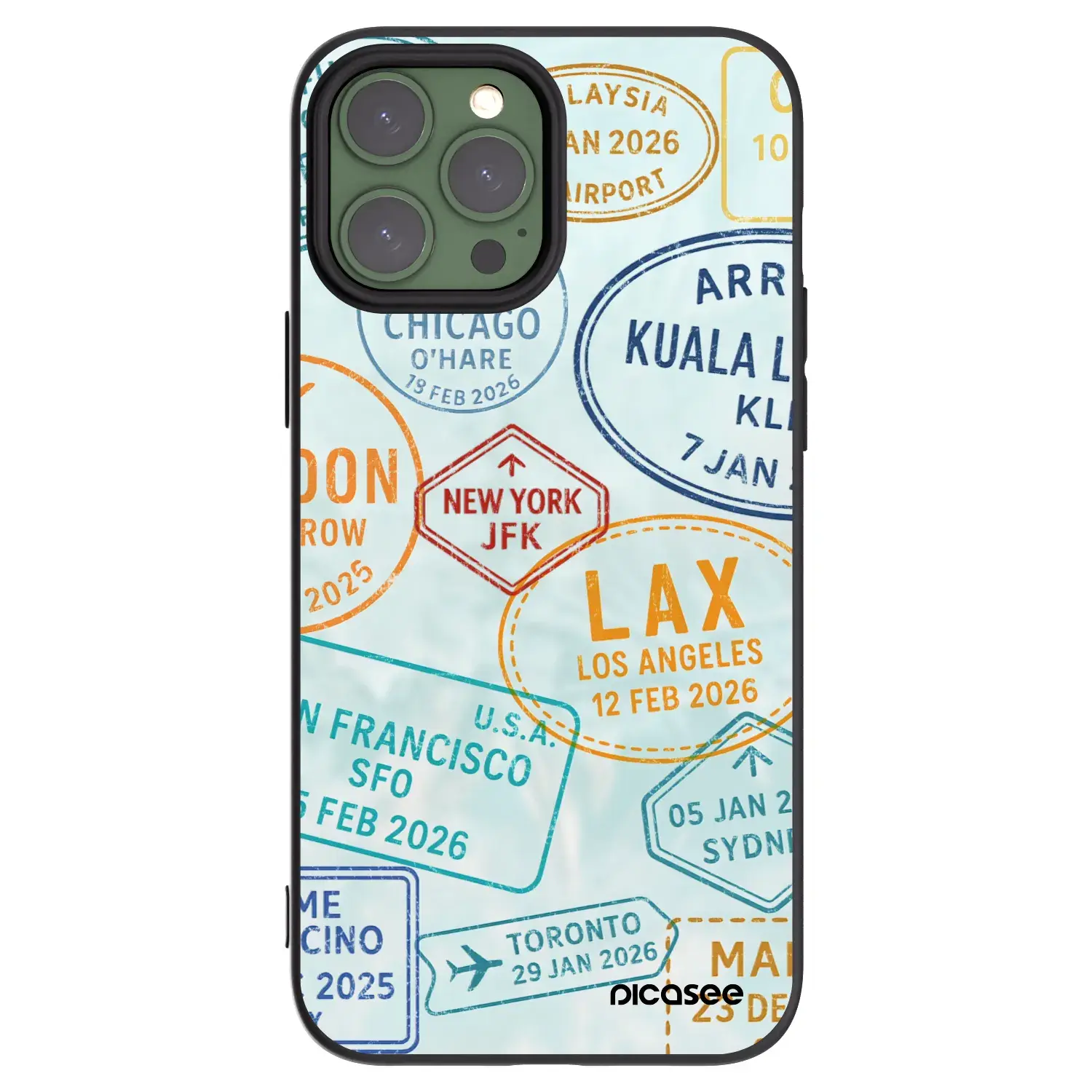Silikonový černý obal pro Apple iPhone 13 Pro Max - PASSPORT EDITION