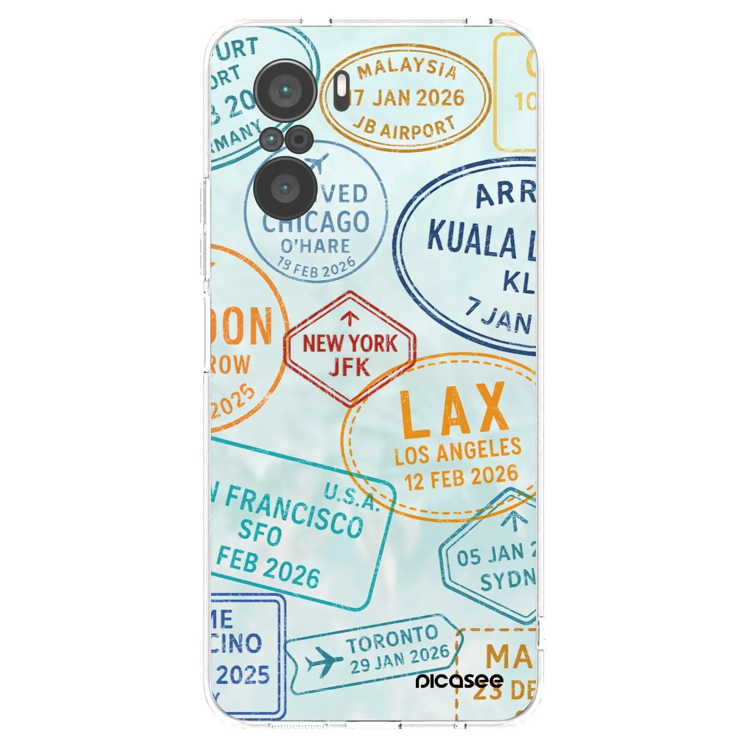 Silikonový průhledný obal pro Xiaomi Poco F3 - PASSPORT EDITION