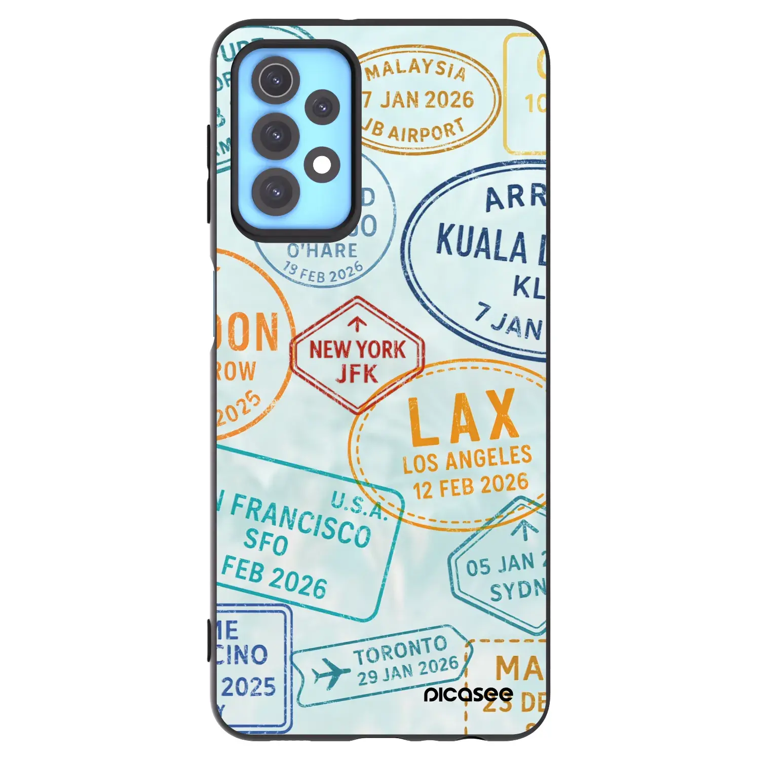 Silikonový černý obal pro Samsung Galaxy A32 4G SM-A325F - PASSPORT EDITION