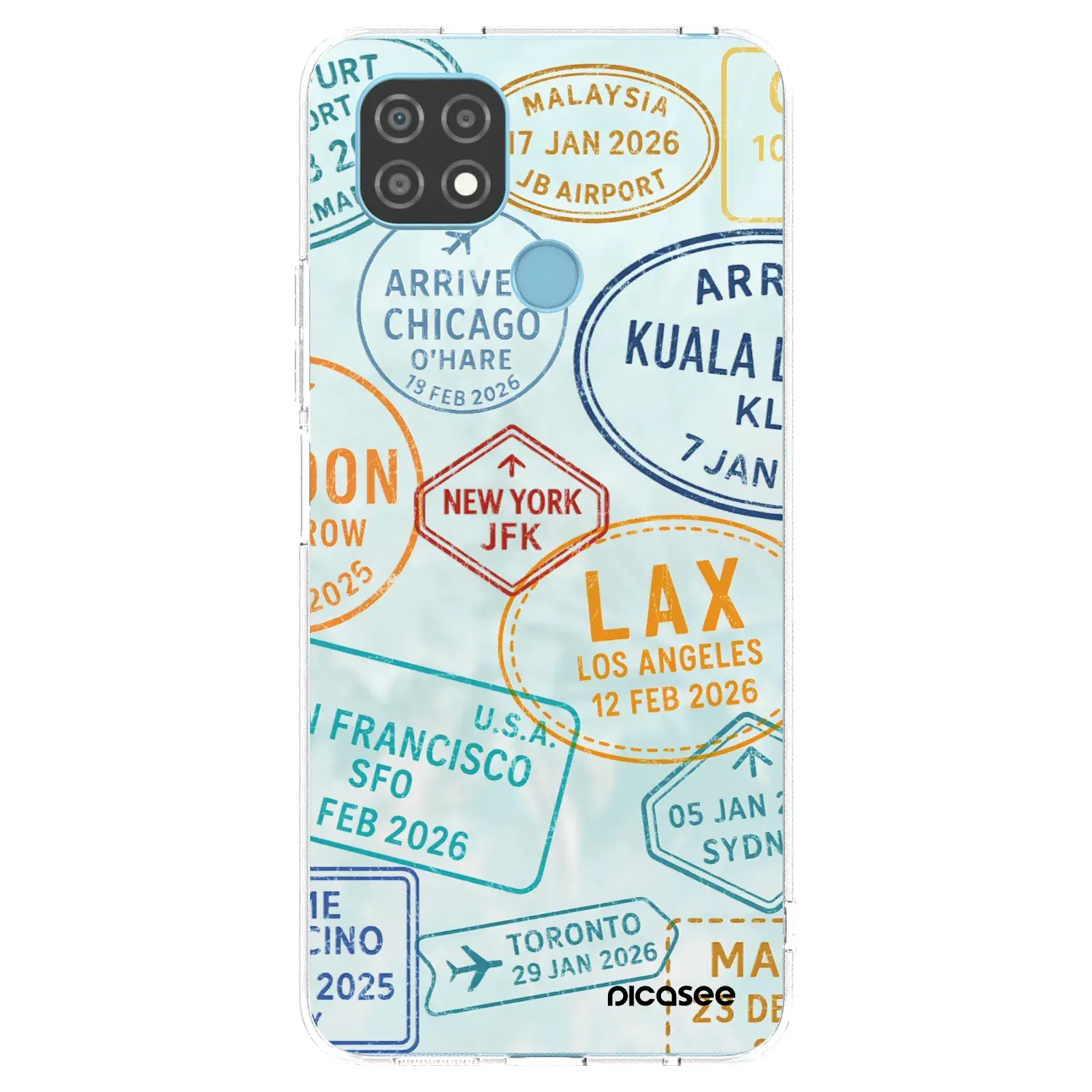 Silikonový průhledný obal pro Realme C21 - PASSPORT EDITION