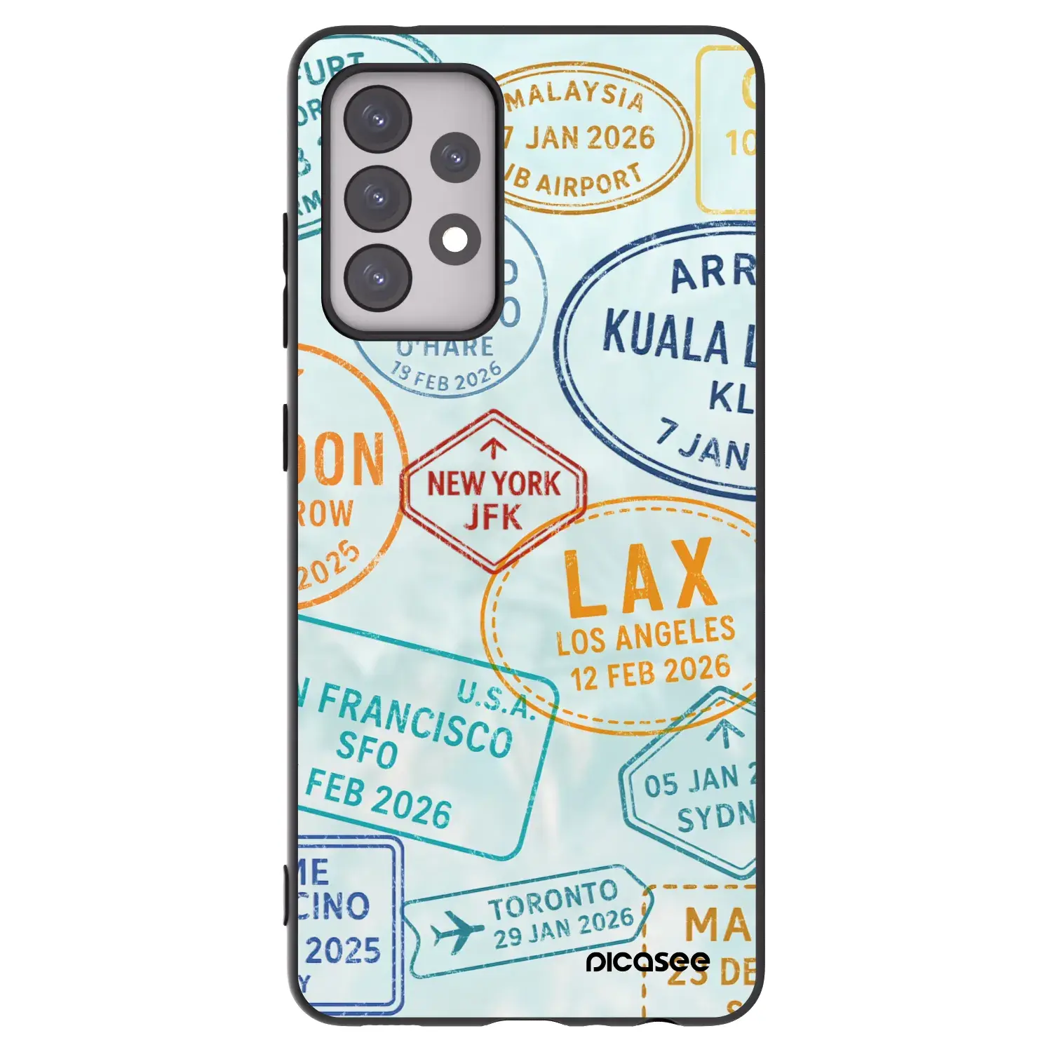 Silikonový černý obal pro Samsung Galaxy A52s 5G A528B - PASSPORT EDITION