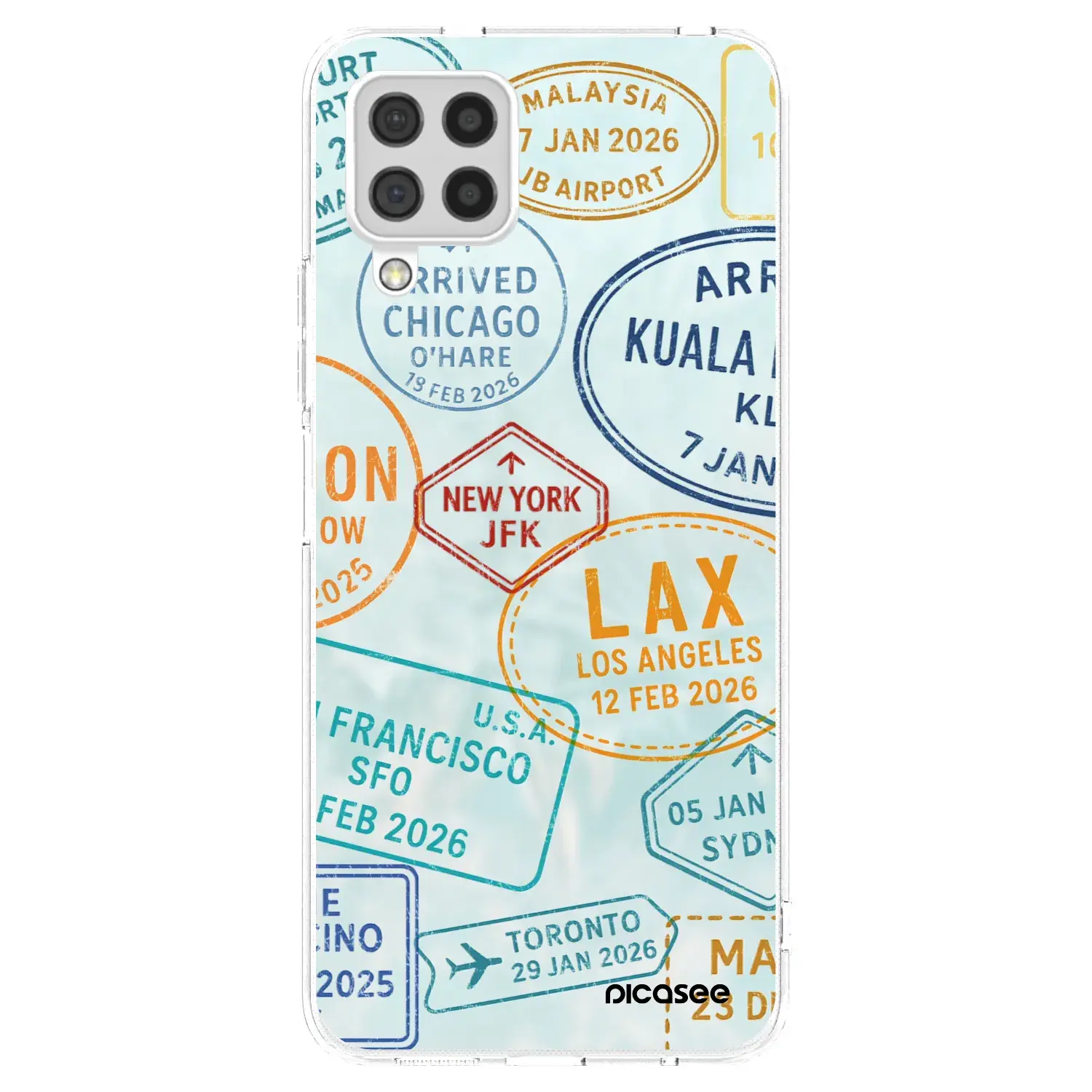 Silikonový průhledný obal pro Samsung Galaxy A22 A225F 4G - PASSPORT EDITION