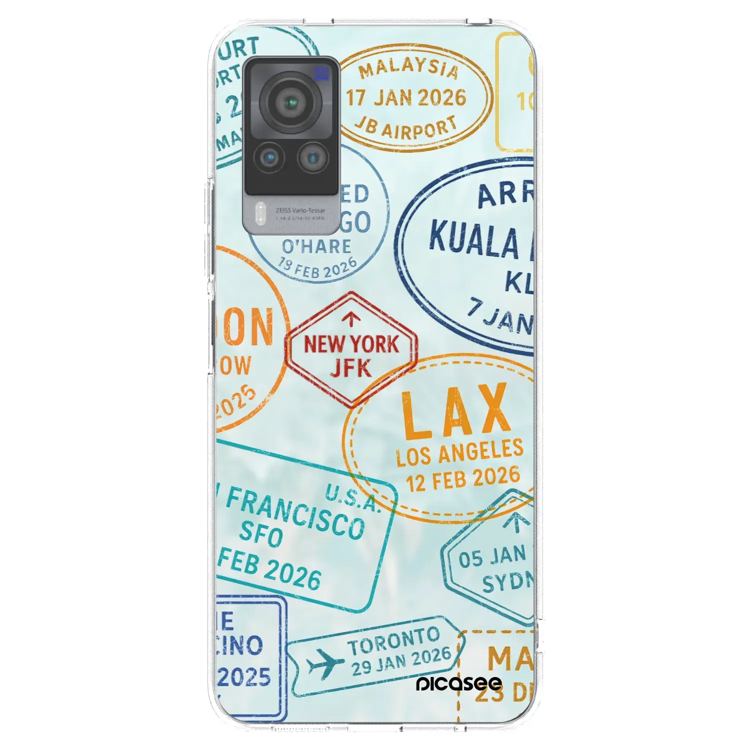 Silikonový průhledný obal pro Vivo X60 Pro 5G - PASSPORT EDITION