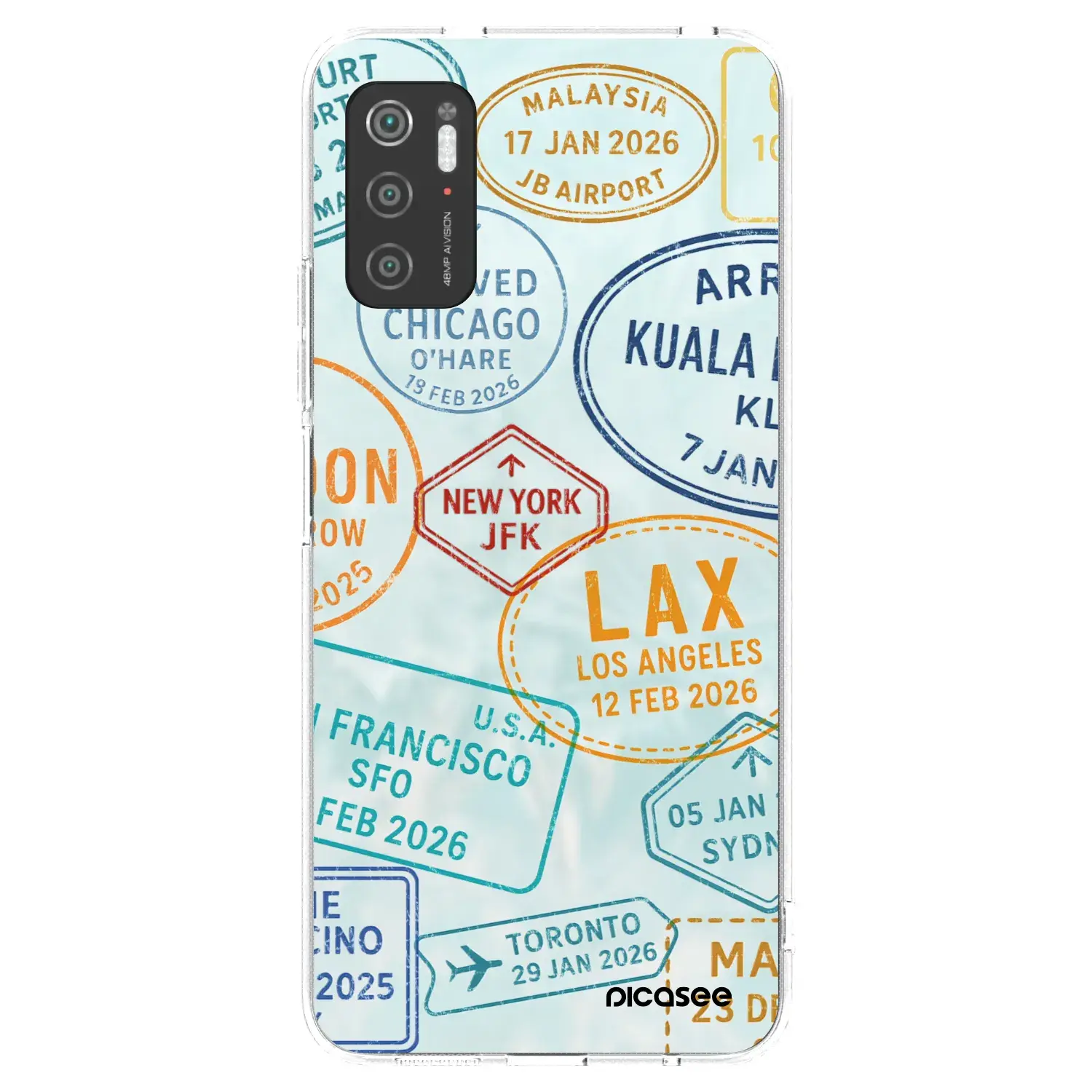 Silikonový průhledný obal pro Xiaomi Poco M3 Pro 5G - PASSPORT EDITION