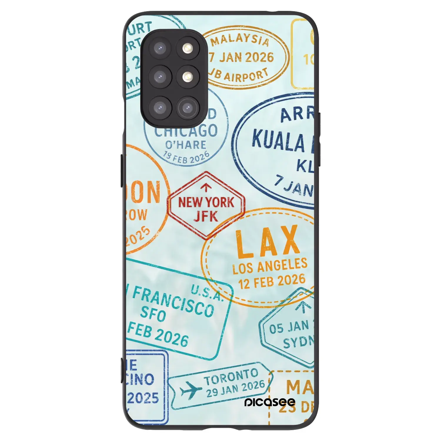 Silikonový černý obal pro OnePlus 8T - PASSPORT EDITION