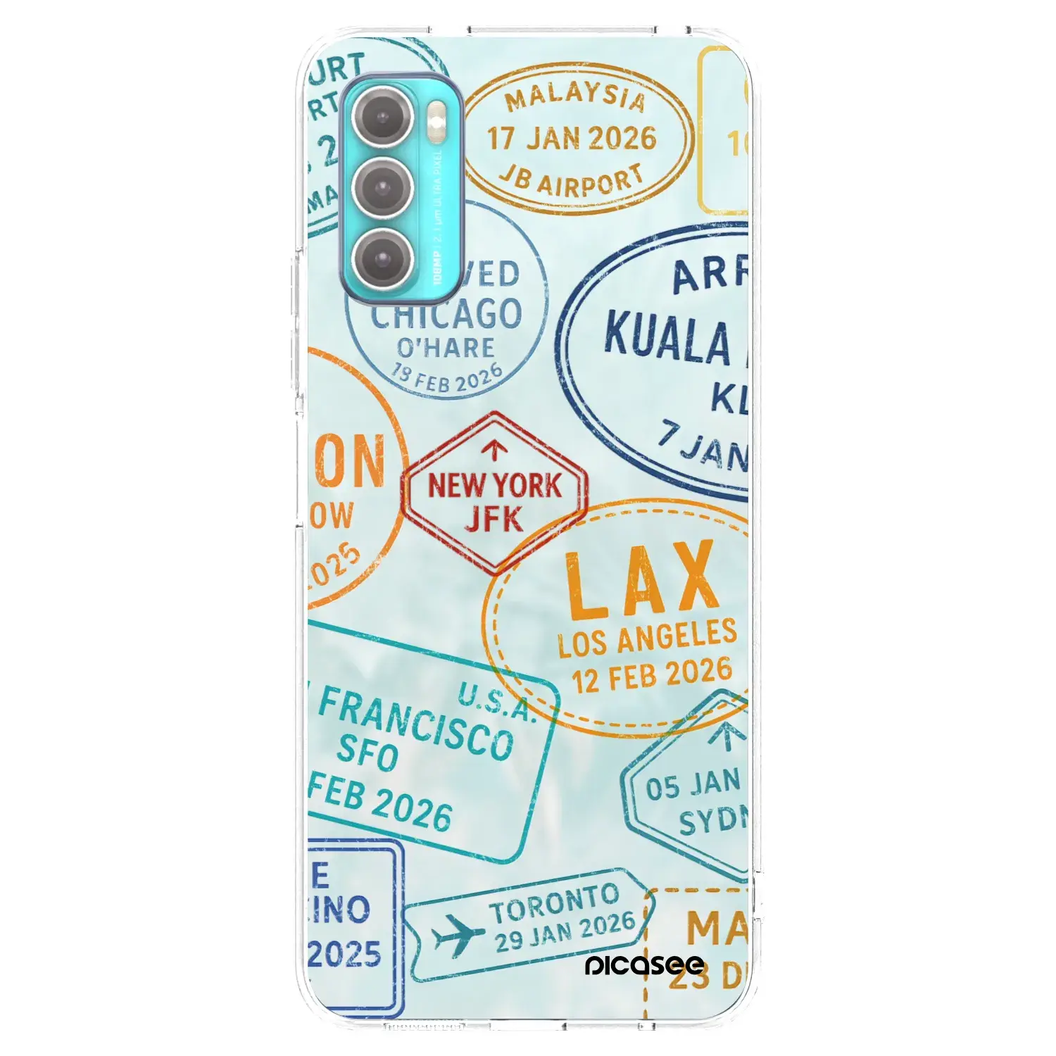 Silikonový průhledný obal pro Motorola Moto G60 - PASSPORT EDITION