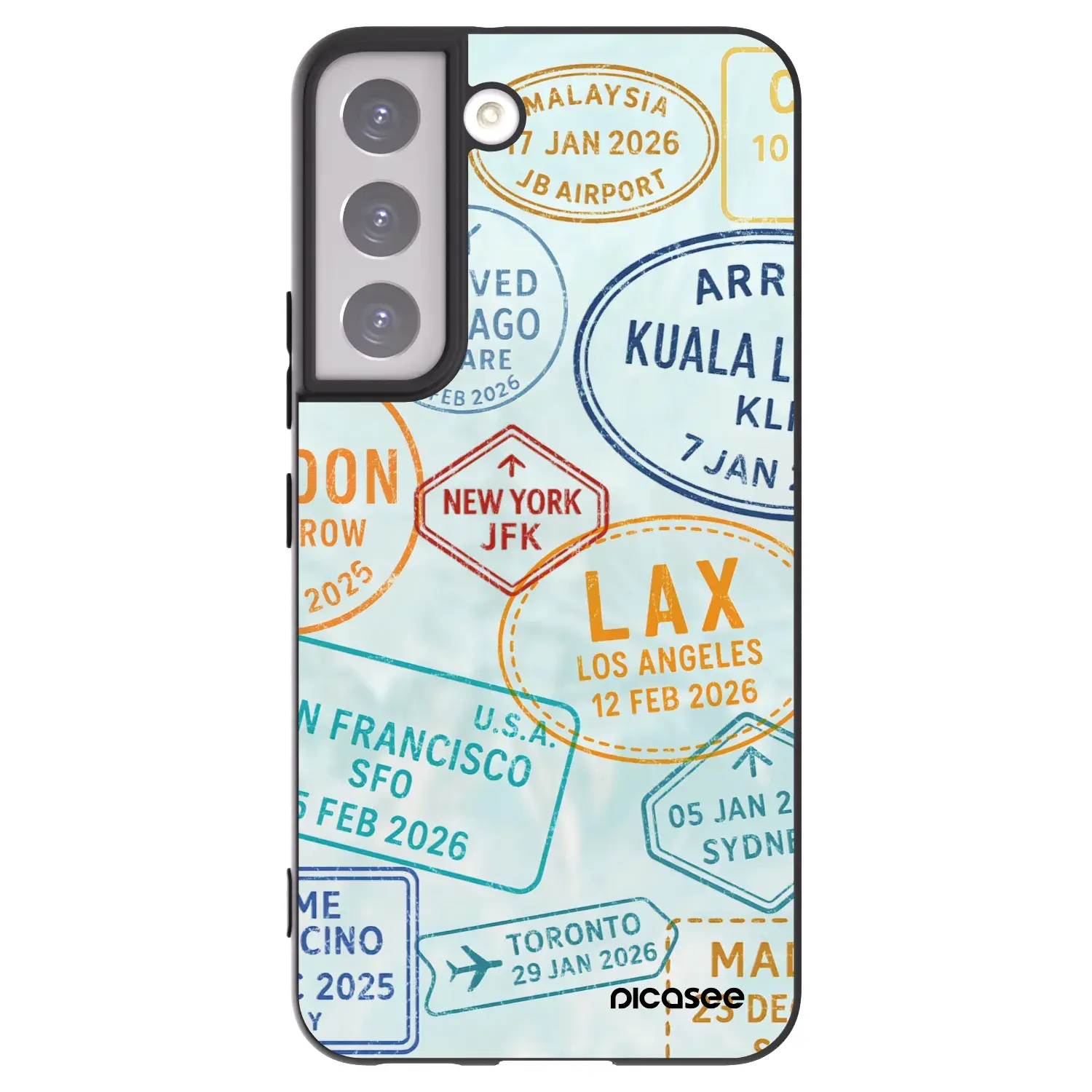 Silikonový černý obal pro Samsung Galaxy S22 5G - PASSPORT EDITION