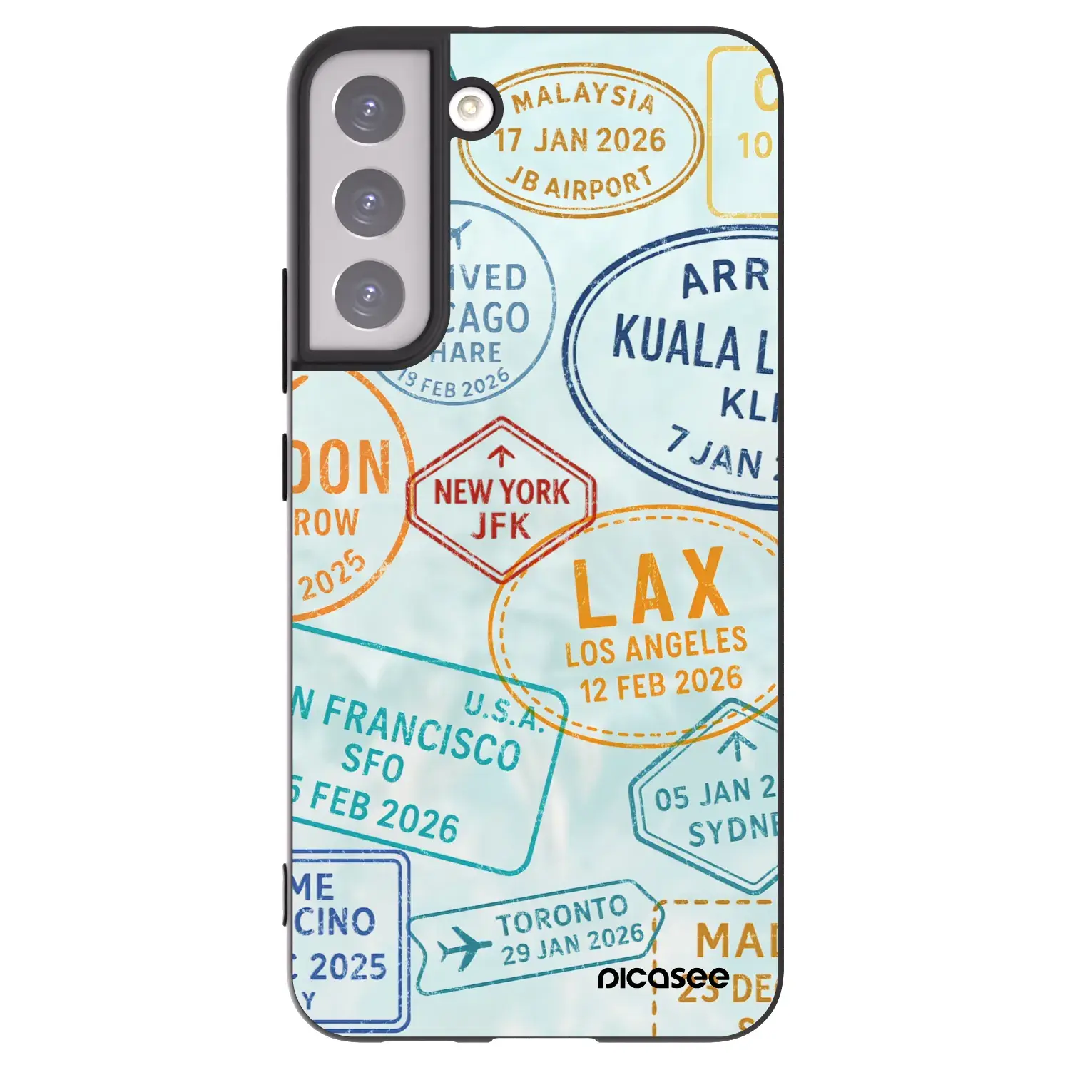 Silikonový černý obal pro Samsung Galaxy S22+ 5G - PASSPORT EDITION