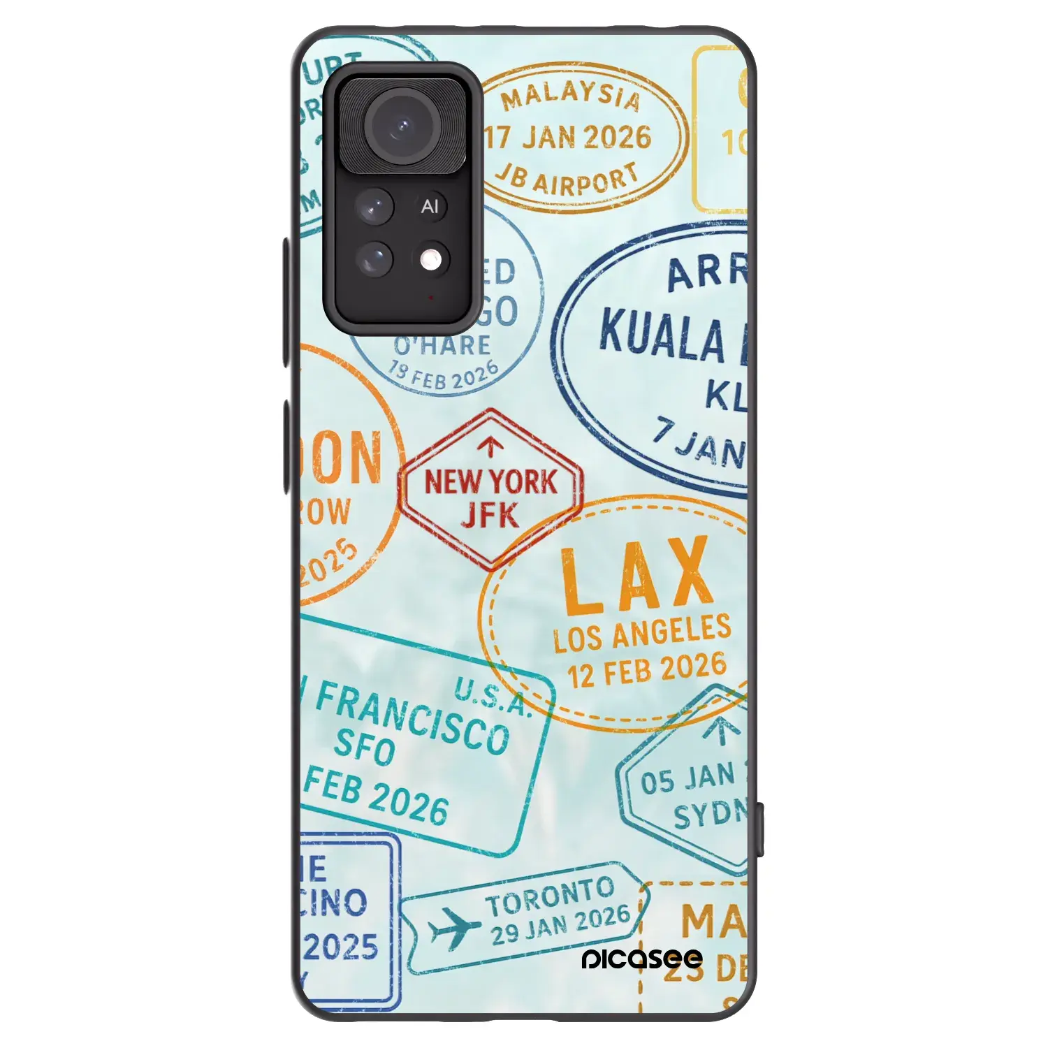 Silikonový černý obal pro Xiaomi Redmi Note 11 Pro 5G - PASSPORT EDITION