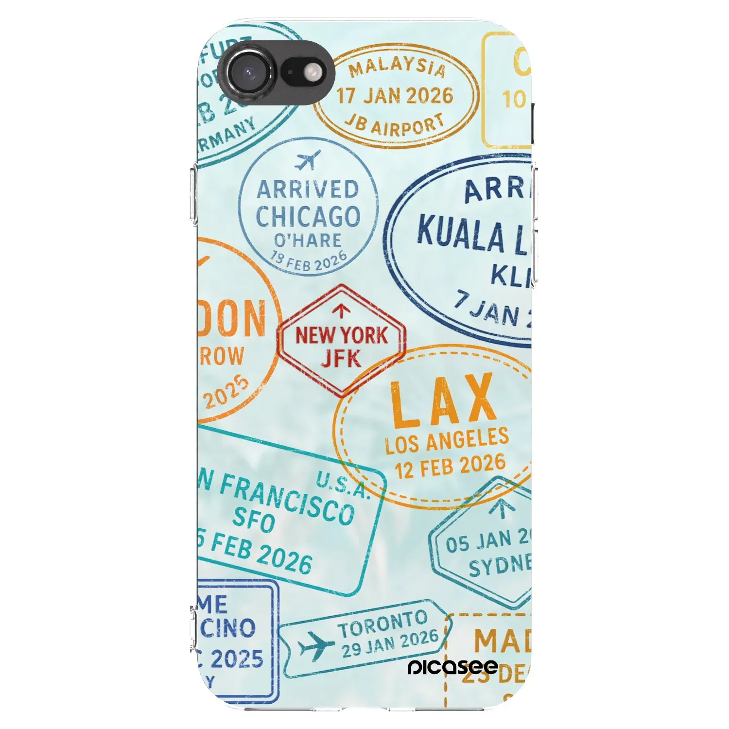 Silikonový průhledný obal pro Apple iPhone SE 2022 - PASSPORT EDITION
