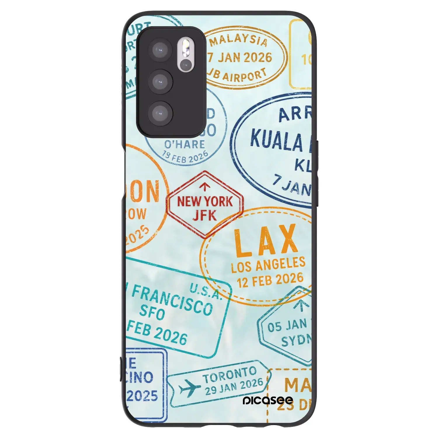 Silikonový černý obal pro OPPO A16s - PASSPORT EDITION