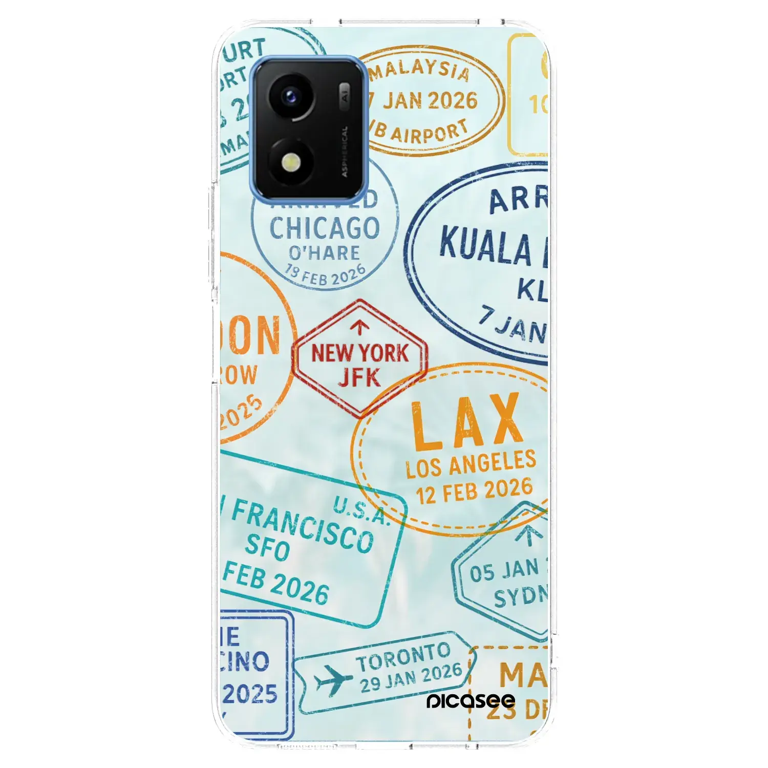 Silikonový průhledný obal pro Vivo Y01 - PASSPORT EDITION