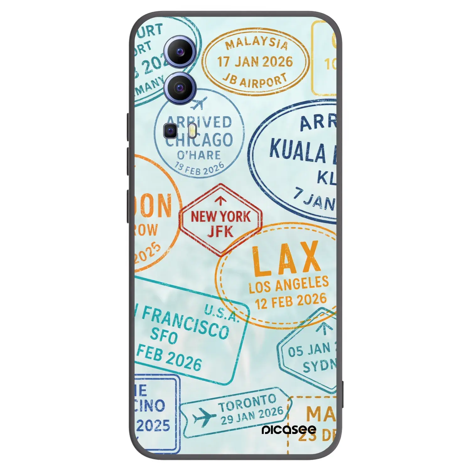 Silikonový černý obal pro Vivo Y52 5G - PASSPORT EDITION