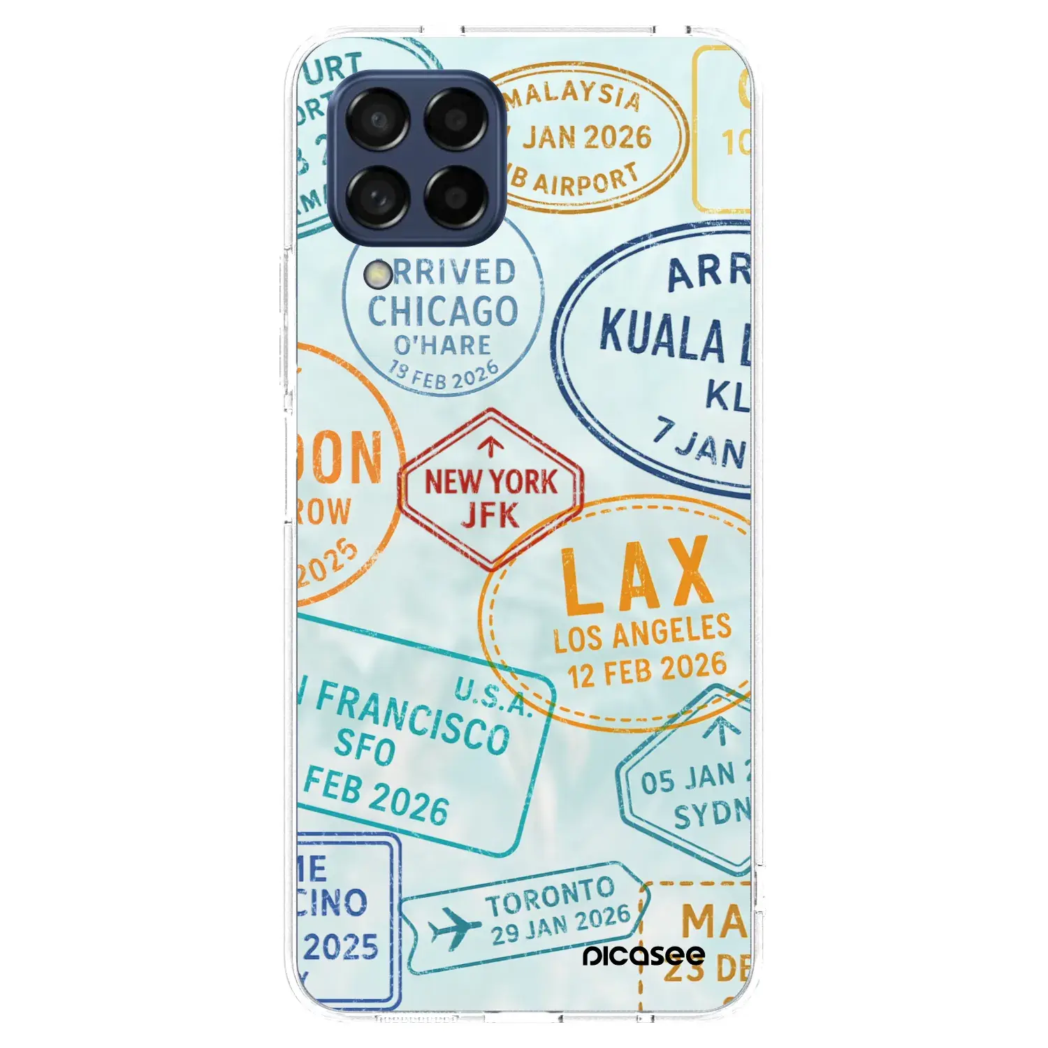 Silikonový průhledný obal pro Samsung Galaxy M53 5G - PASSPORT EDITION