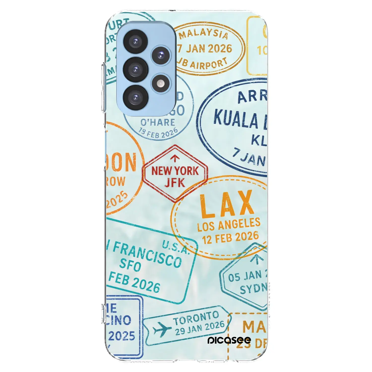 Silikonový průhledný obal pro Samsung Galaxy A23 A235F 4G - PASSPORT EDITION
