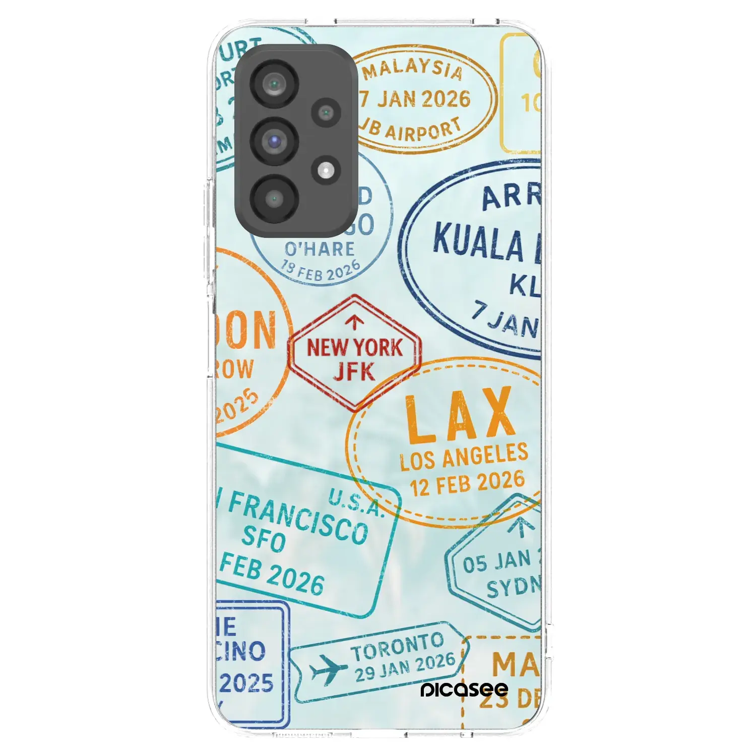Silikonový průhledný obal pro Samsung Galaxy A73 5G - PASSPORT EDITION