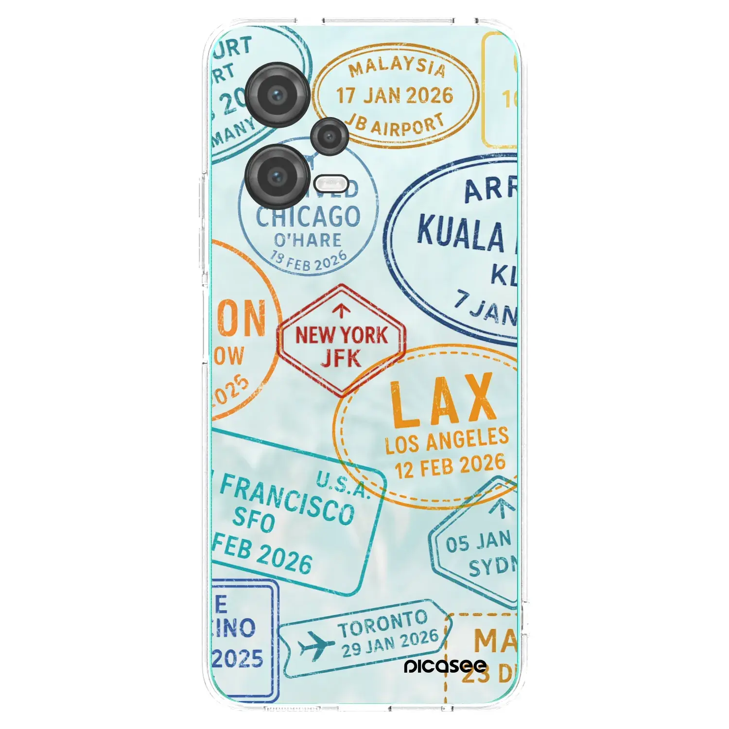 Silikonový průhledný obal pro Xiaomi Poco X5 - PASSPORT EDITION