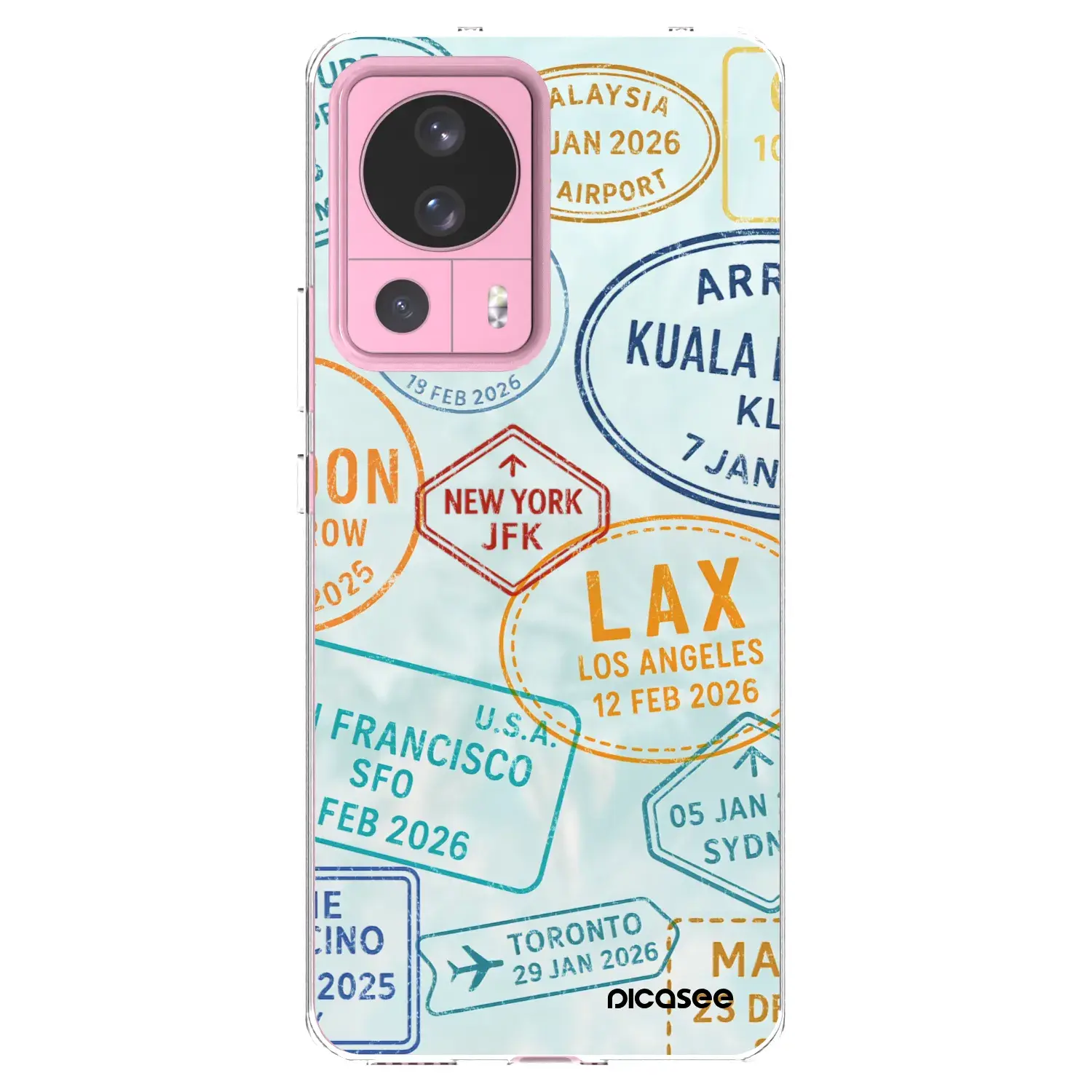 Silikonový průhledný obal pro Xiaomi 13 Lite - PASSPORT EDITION