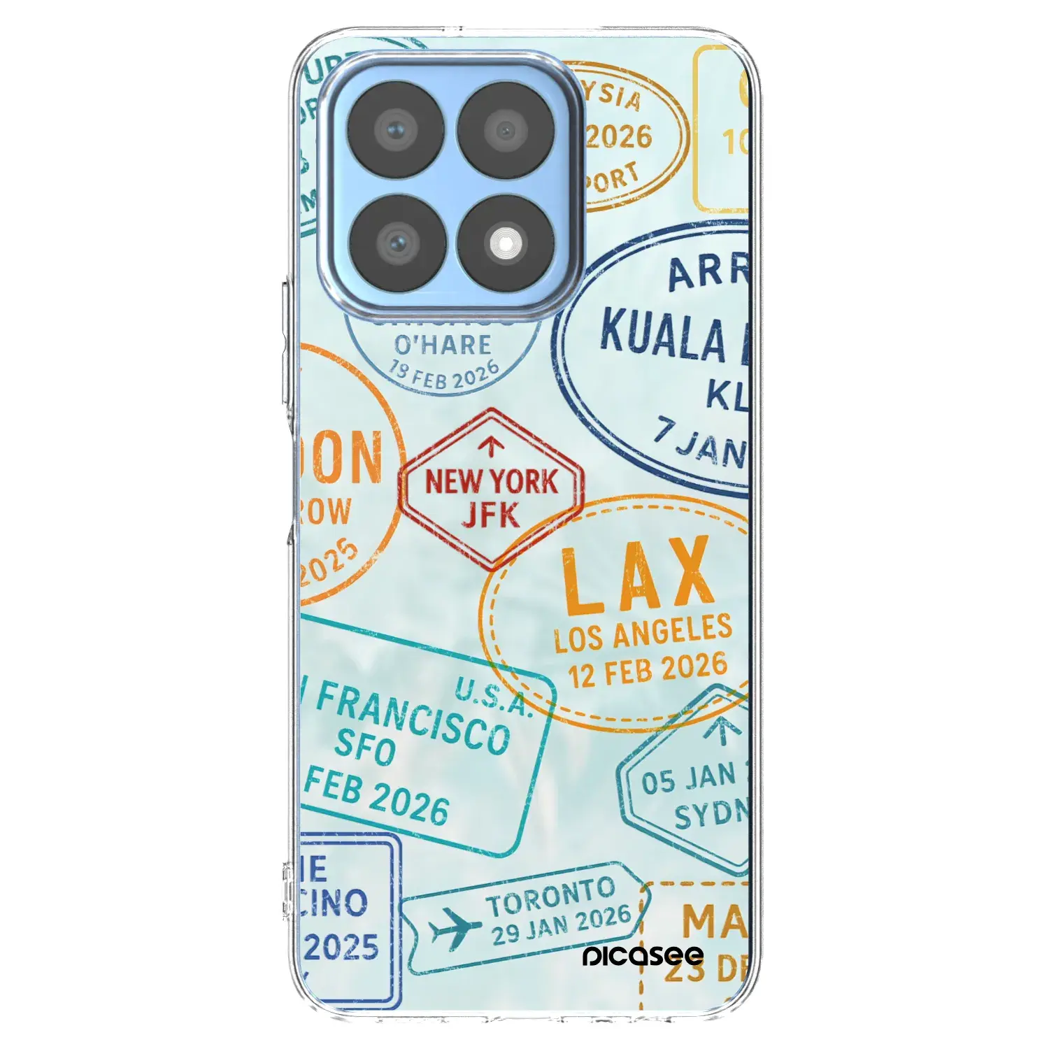 Silikonový průhledný obal pro Honor X8a - PASSPORT EDITION