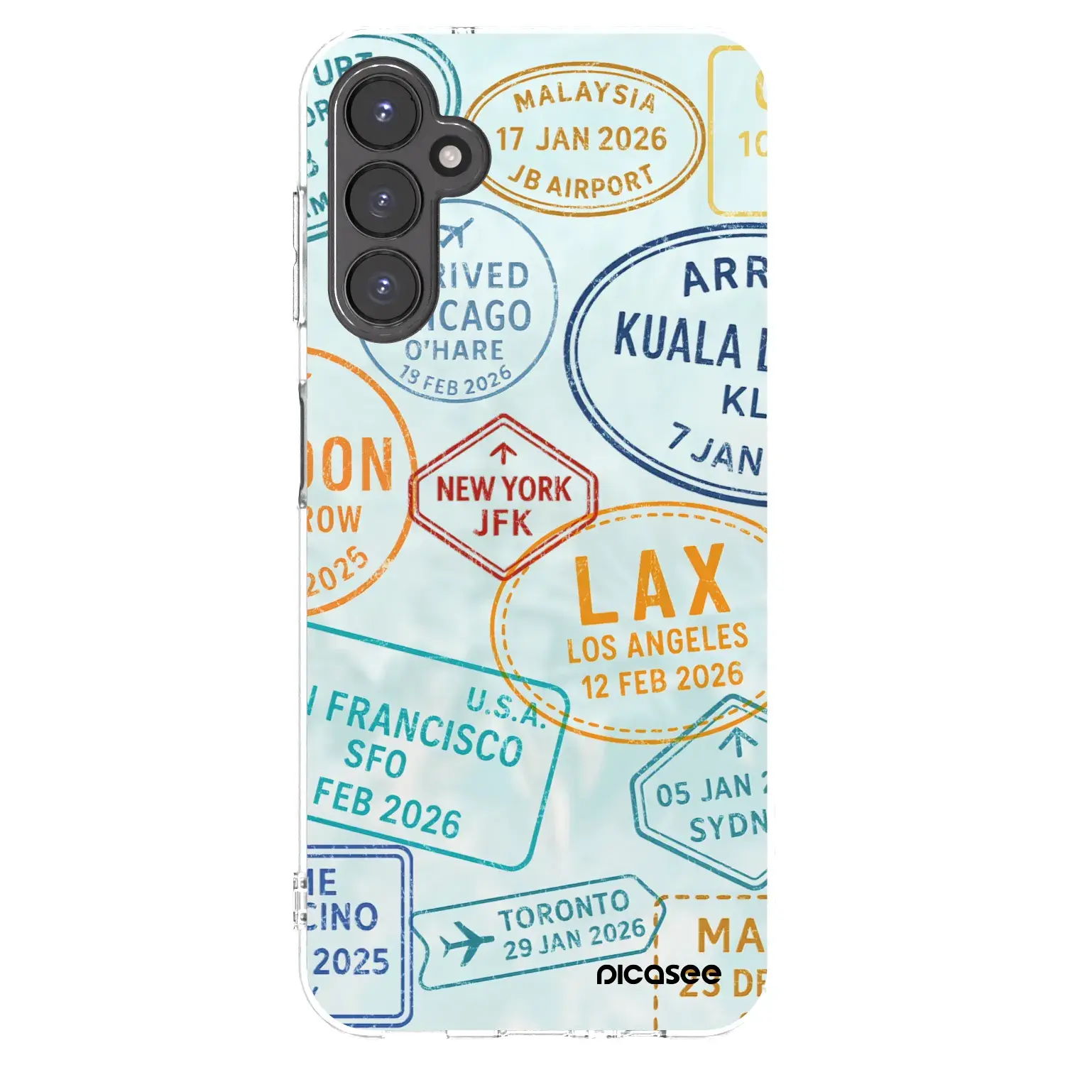 Silikonový průhledný obal pro Samsung Galaxy A14 5G A146P - PASSPORT EDITION