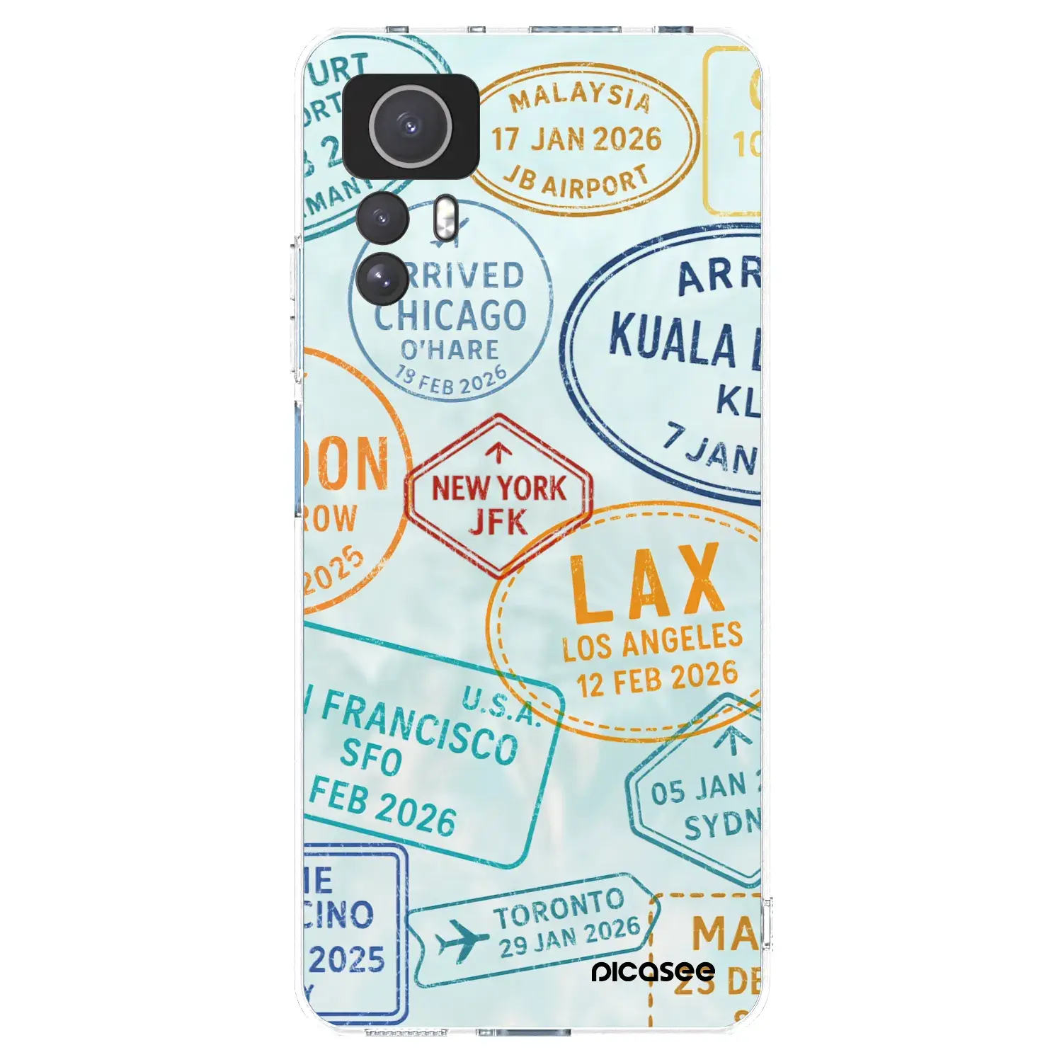 Silikonový průhledný obal pro Xiaomi Redmi Note 12S - PASSPORT EDITION