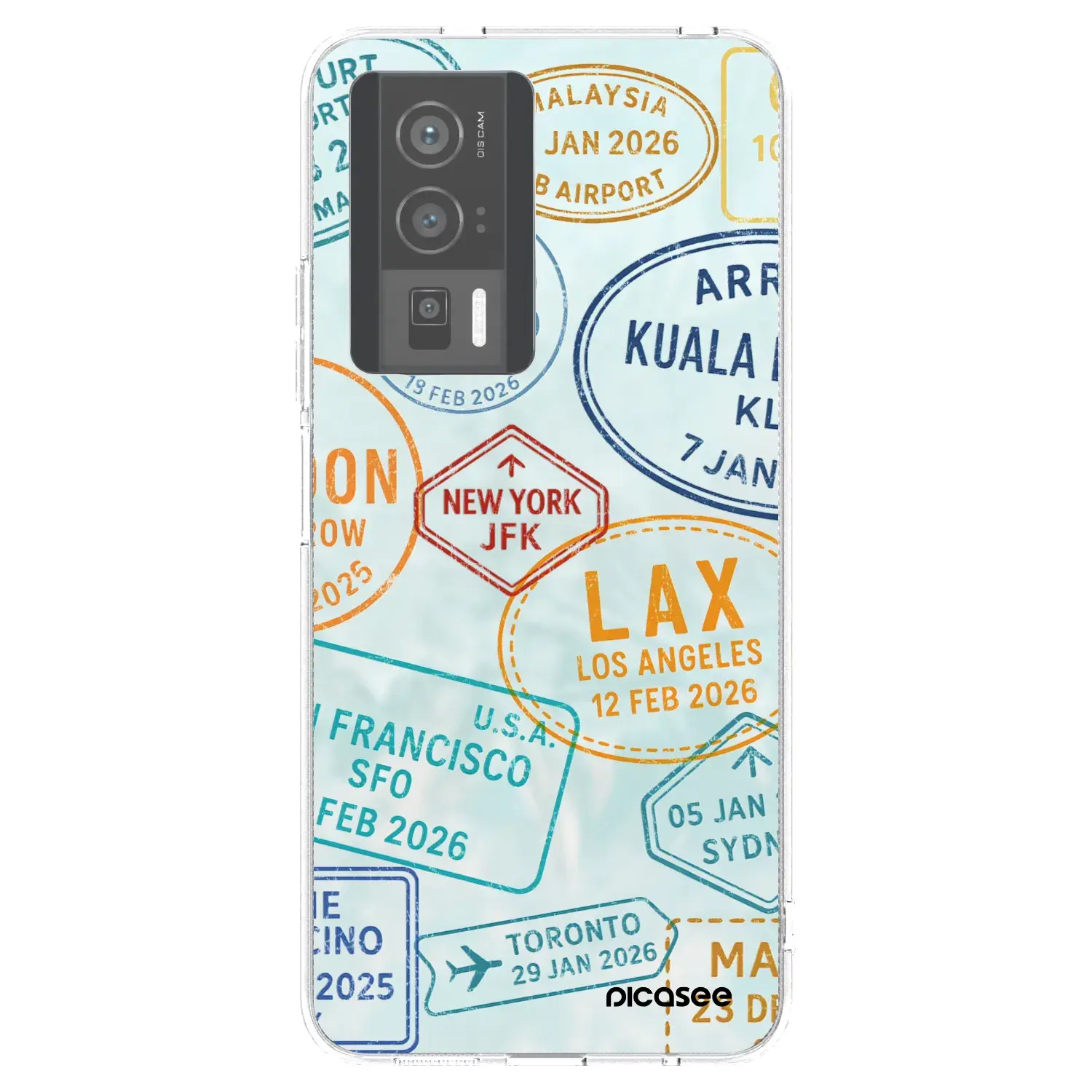 Silikonový průhledný obal pro Xiaomi Poco F5 Pro 5G - PASSPORT EDITION