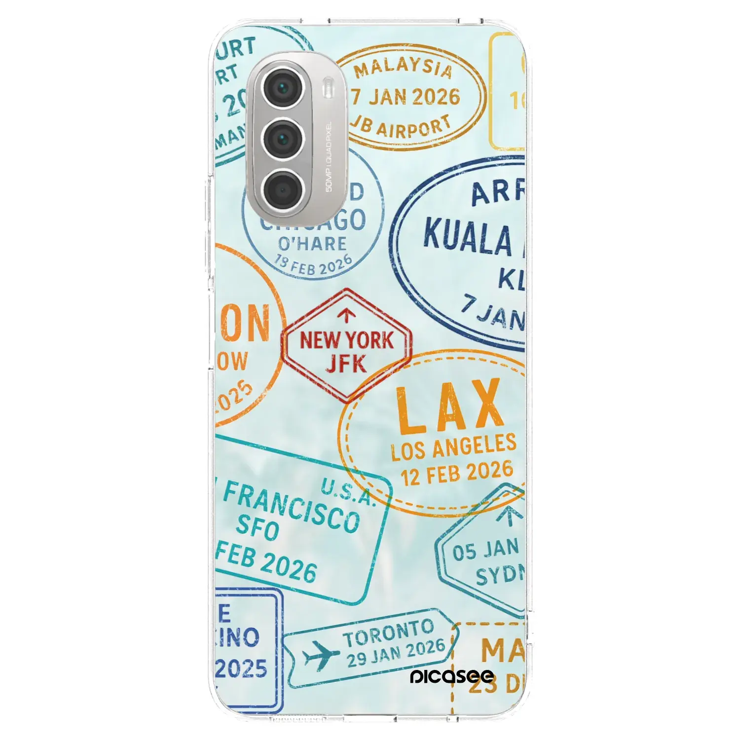 Silikonový průhledný obal pro Motorola Moto G51 - PASSPORT EDITION