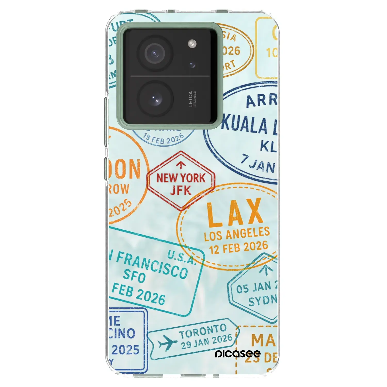 Silikonový průhledný obal pro Xiaomi 13T - PASSPORT EDITION