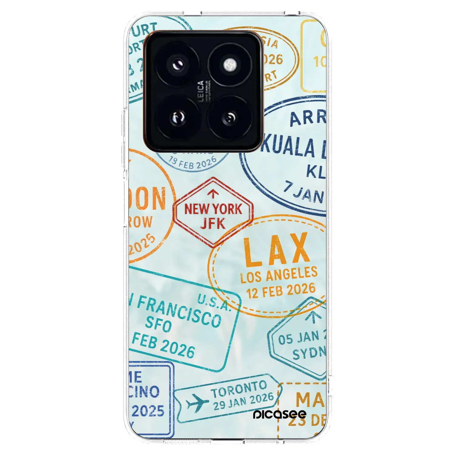 Silikonový průhledný obal pro Xiaomi 14 Pro - PASSPORT EDITION