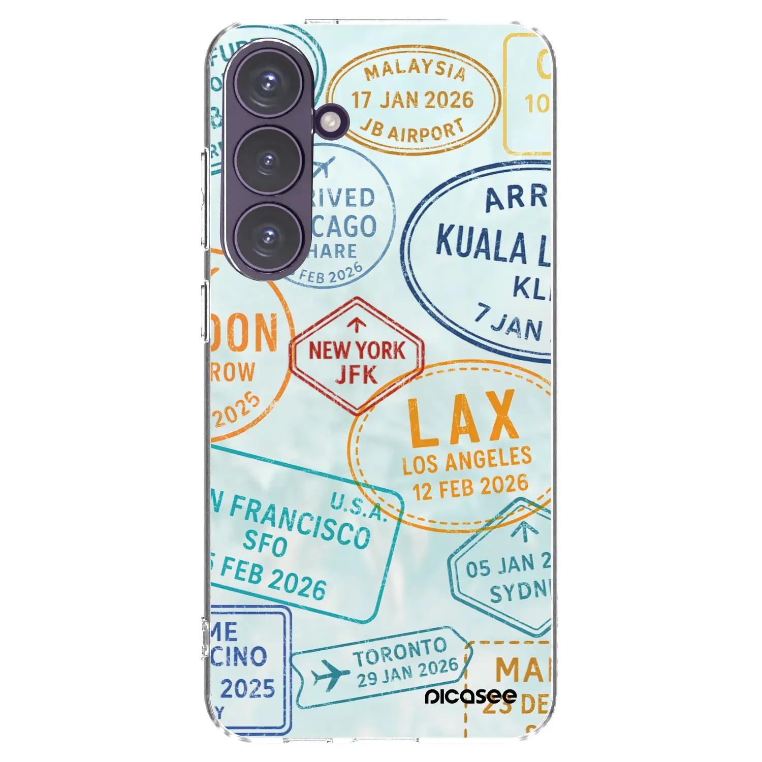 Silikonový průhledný obal pro Samsung Galaxy S24+ S926B 5G - PASSPORT EDITION