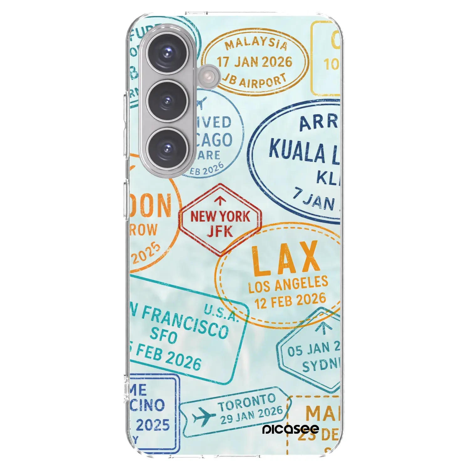 Silikonový průhledný obal pro Samsung Galaxy S24 S921B 5G - PASSPORT EDITION