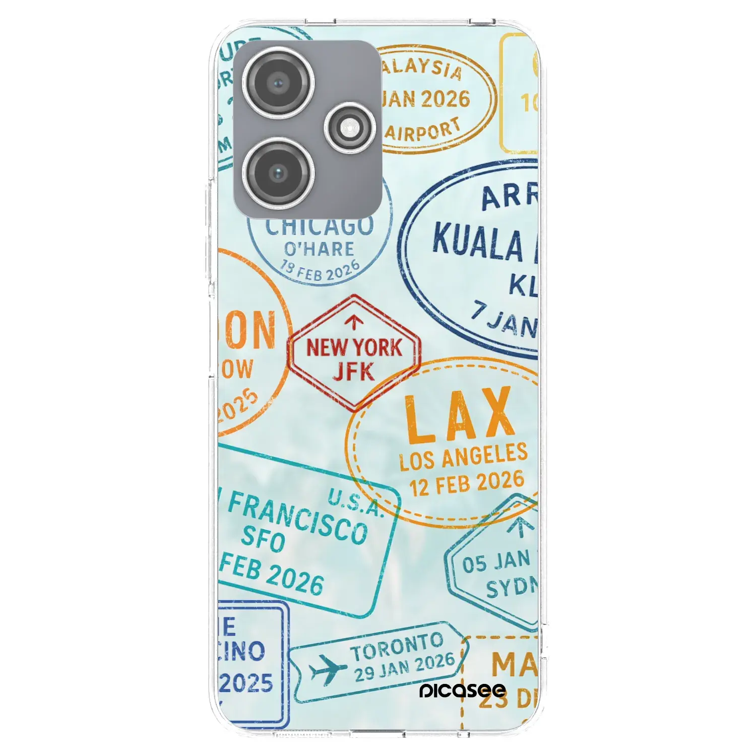 Silikonový průhledný obal pro Xiaomi Redmi 12 5G - PASSPORT EDITION