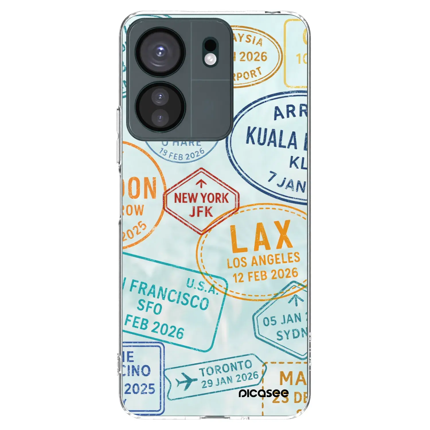 Silikonový průhledný obal pro Xiaomi Redmi 13C 4G - PASSPORT EDITION