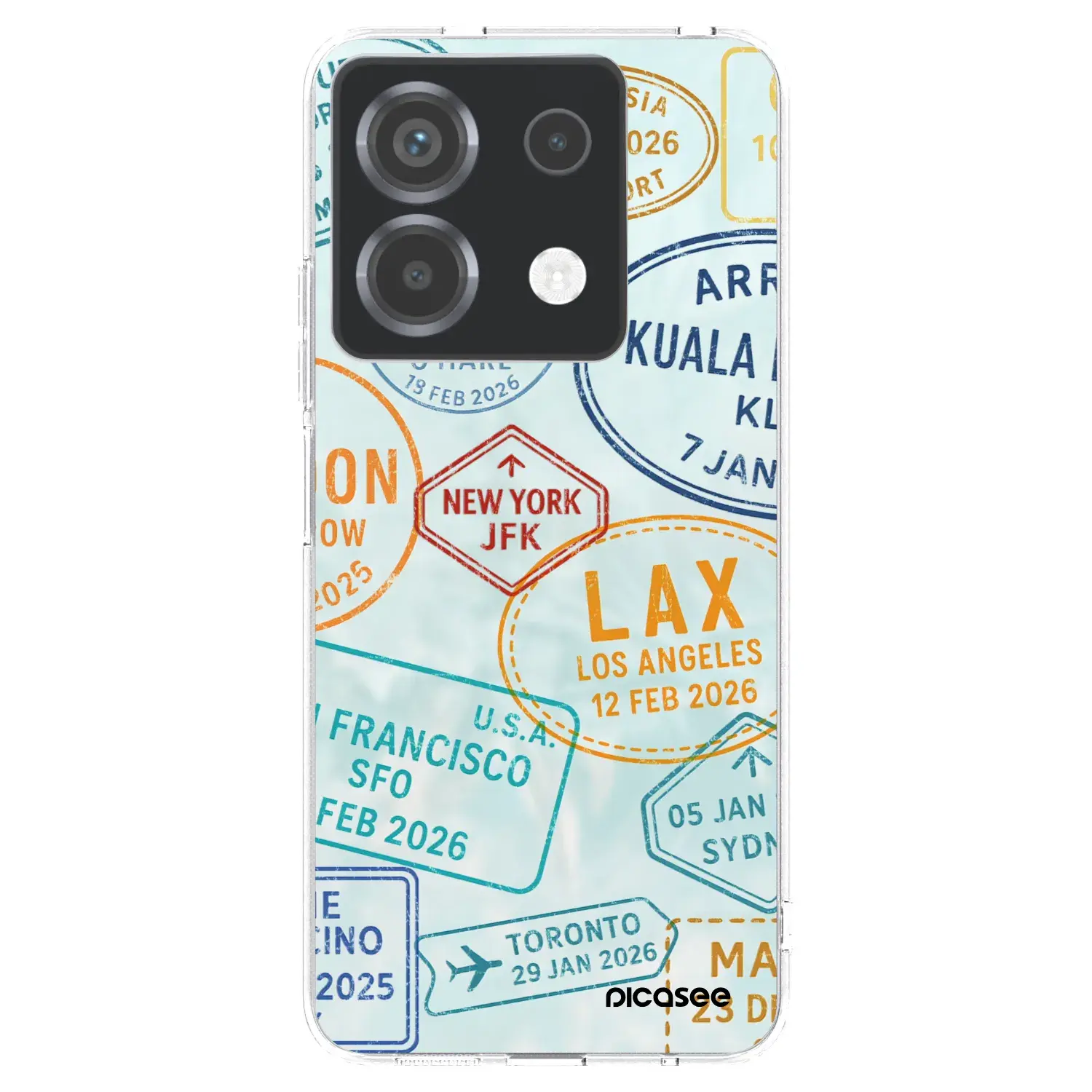 Silikonový průhledný obal pro Xiaomi Poco X6 - PASSPORT EDITION