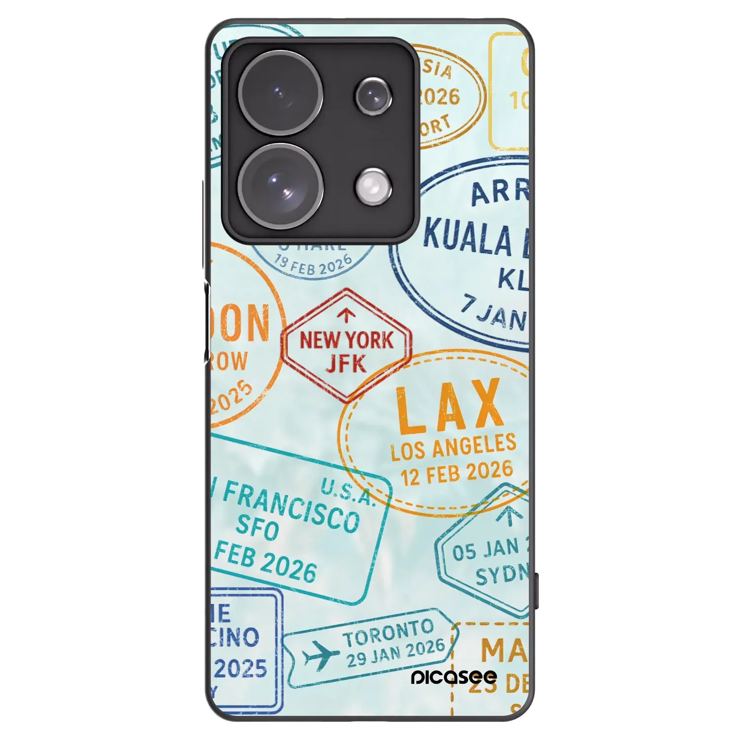 Silikonový černý obal pro Xiaomi Redmi Note 13 Pro 4G - PASSPORT EDITION