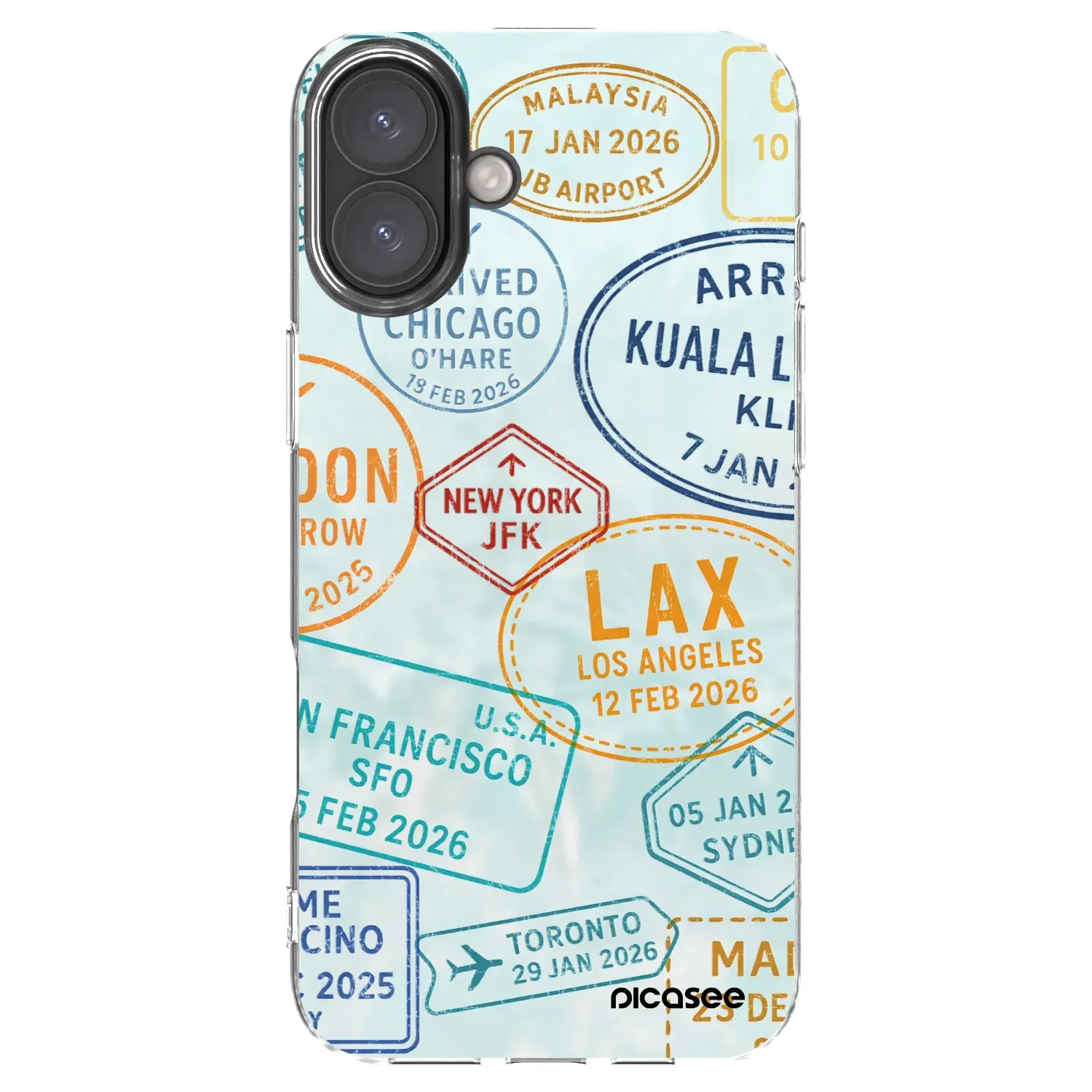 Silikonový průhledný obal pro Apple iPhone 16 Plus - PASSPORT EDITION