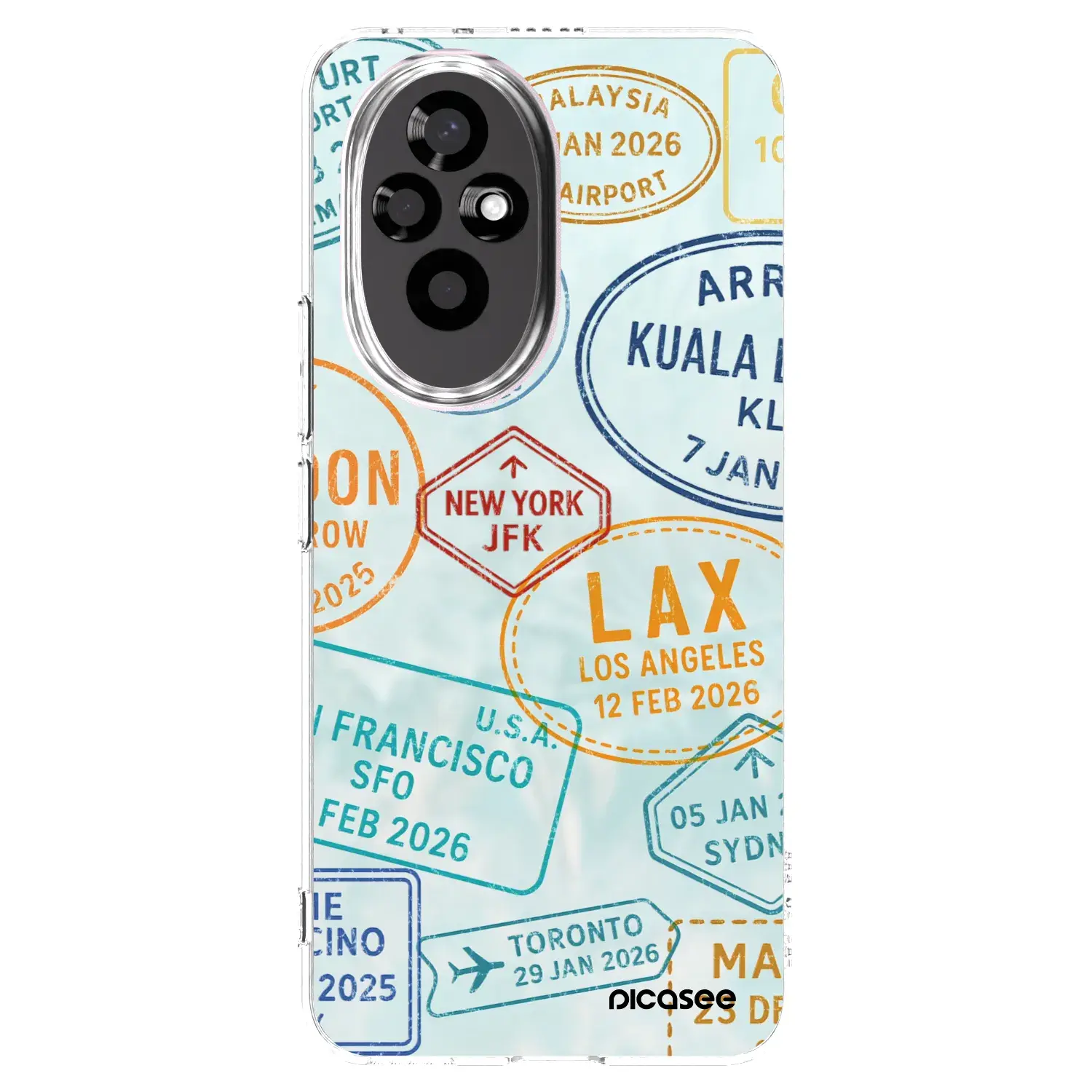 Silikonový průhledný obal pro Honor 200 5G - PASSPORT EDITION
