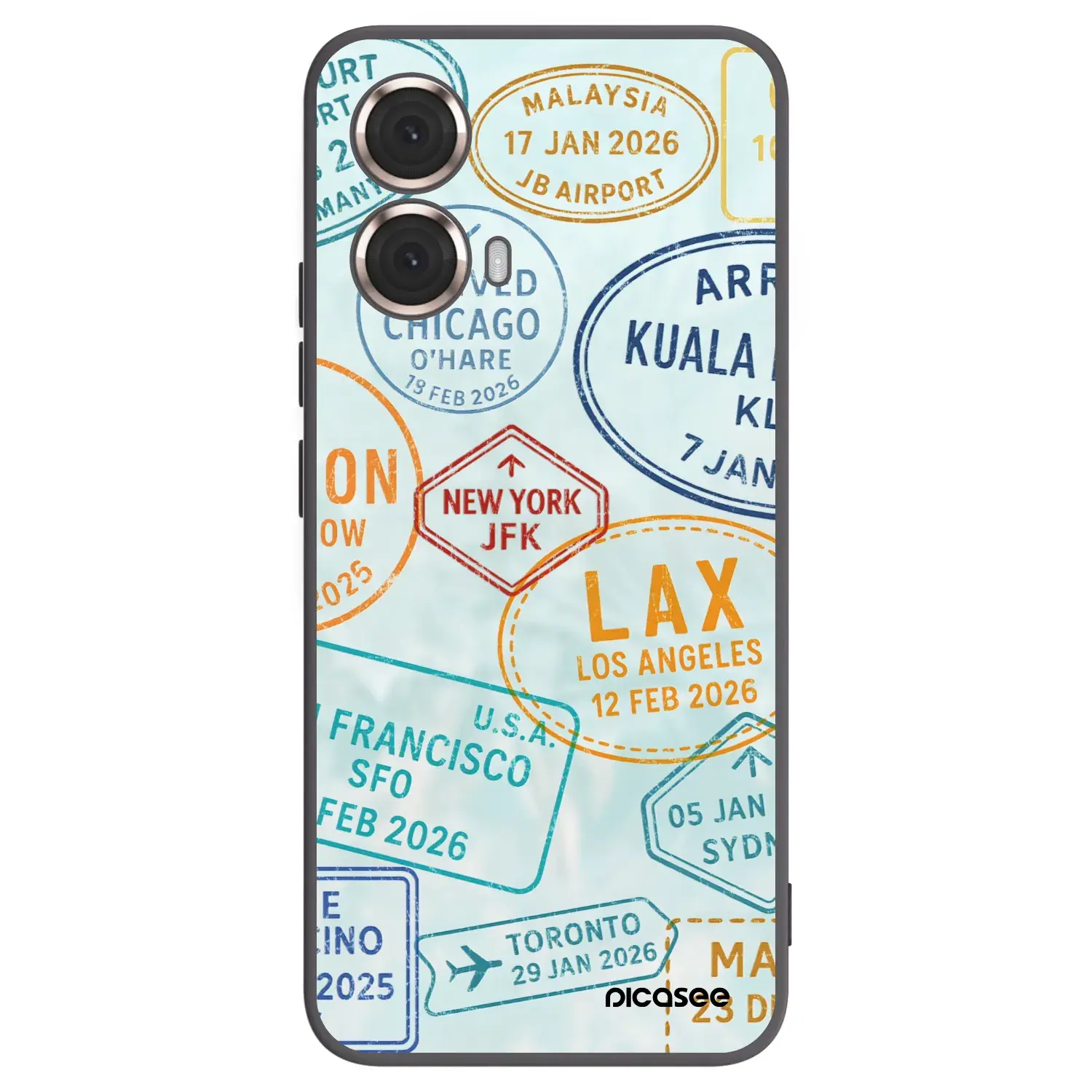 Silikonový černý obal pro Motorola Moto G85 - PASSPORT EDITION