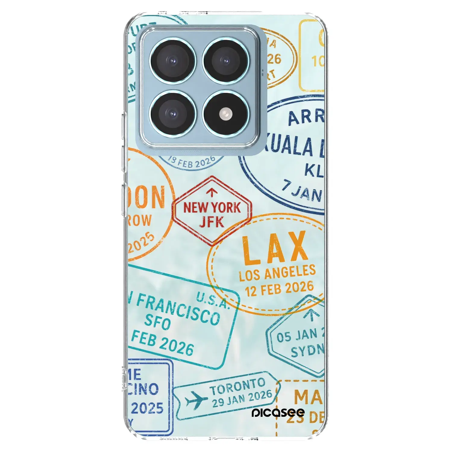 Silikonový průhledný obal pro Xiaomi 14T Pro - PASSPORT EDITION