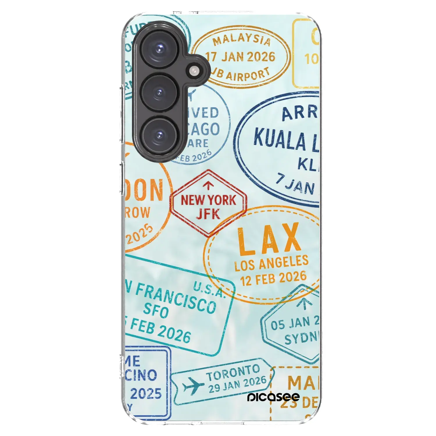 Silikonový průhledný obal pro Samsung Galaxy S24 FE S721B - PASSPORT EDITION