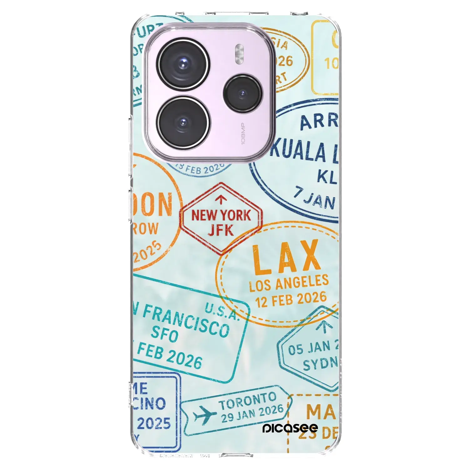 Silikonový průhledný obal pro Xiaomi Redmi Note 14 5G - PASSPORT EDITION