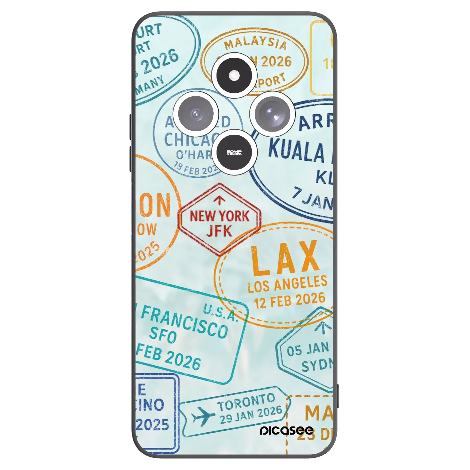 Silikonový černý obal pro Xiaomi Redmi 14C - PASSPORT EDITION