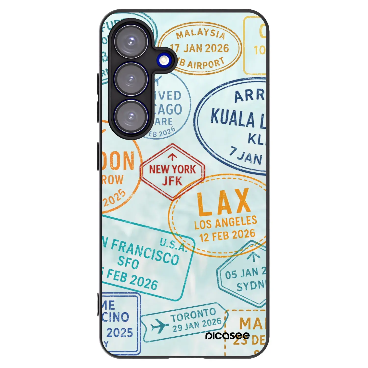 Silikonový černý obal pro Samsung Galaxy S25 5G - PASSPORT EDITION